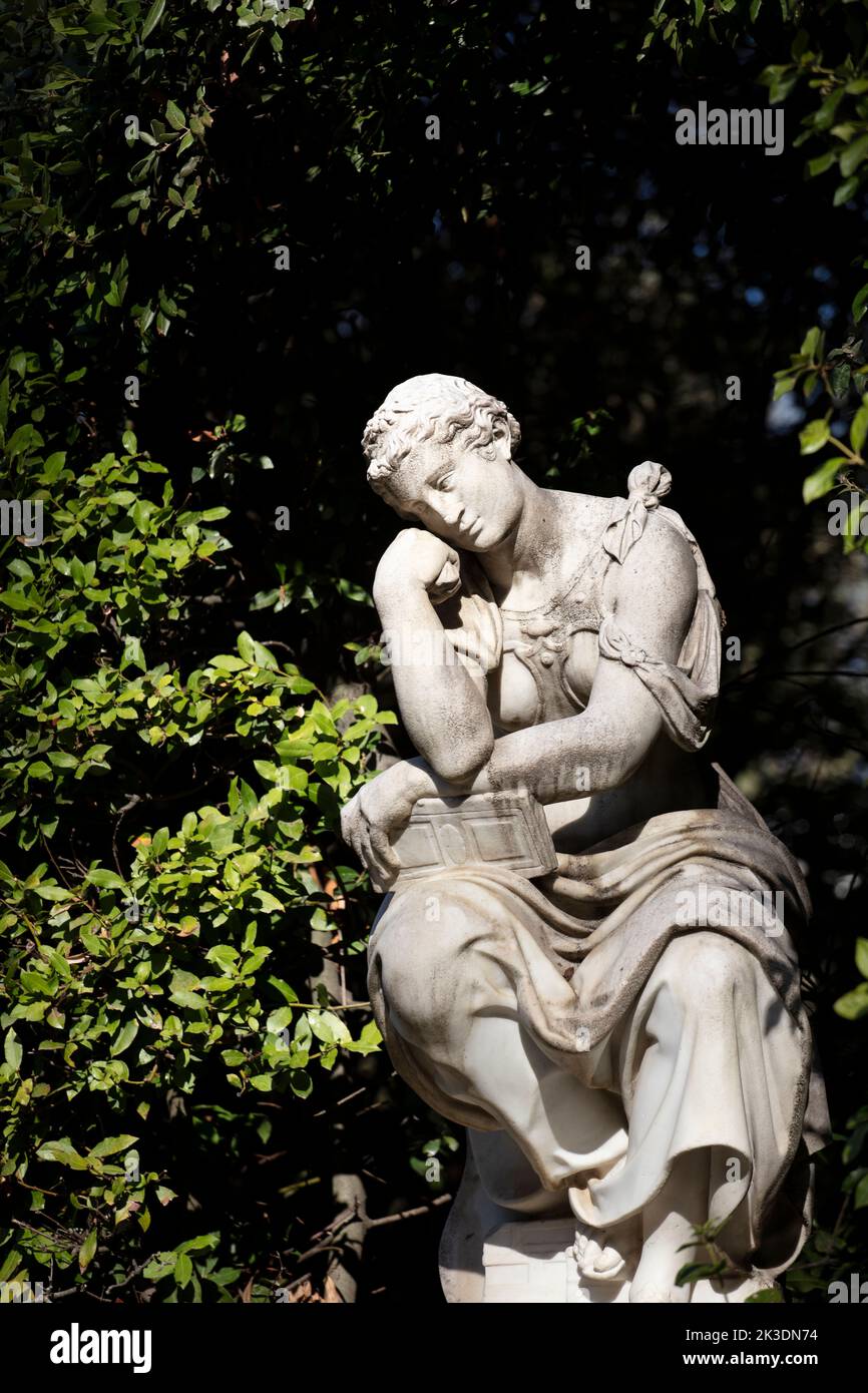 One of the many statues adorning the Boboli Gardens at the Pitti Palace