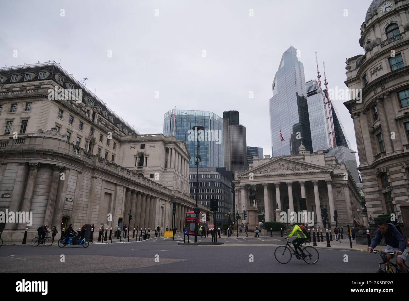 The Bank of England in the city of London after sterling hit its lowest ...