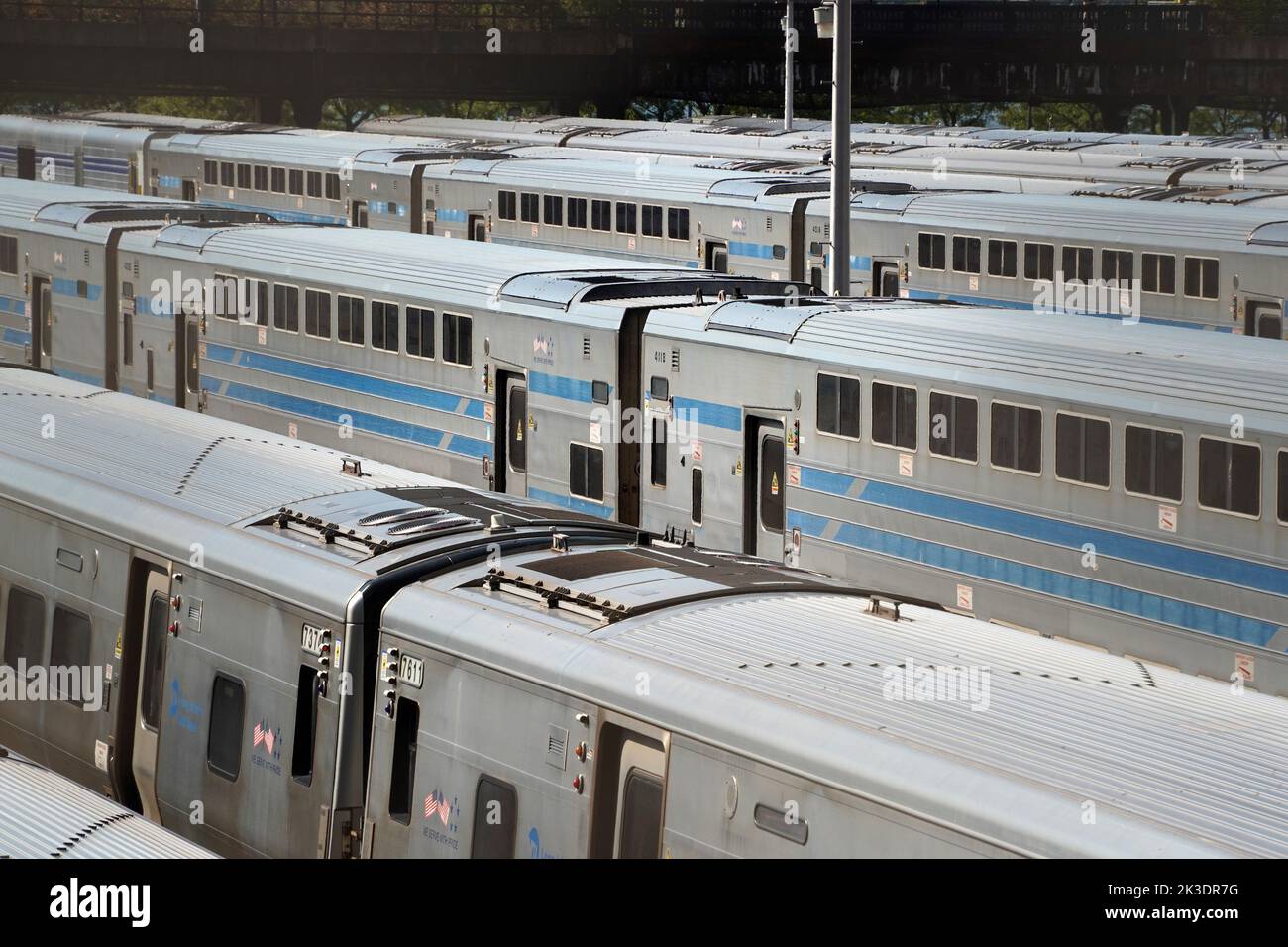 many train wagons in new york city usa Stock Photo Alamy