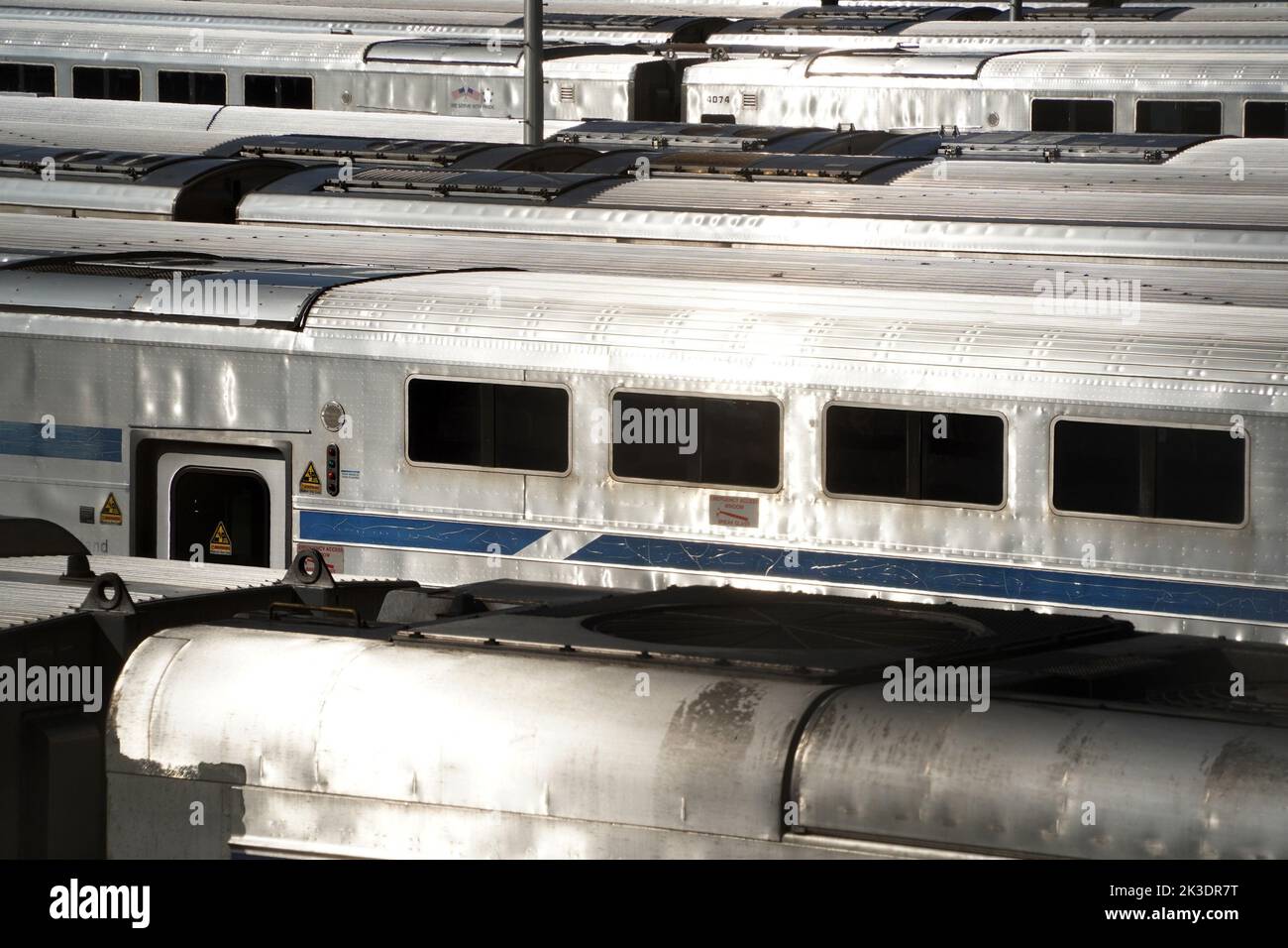 many train wagons in new york city usa Stock Photo Alamy