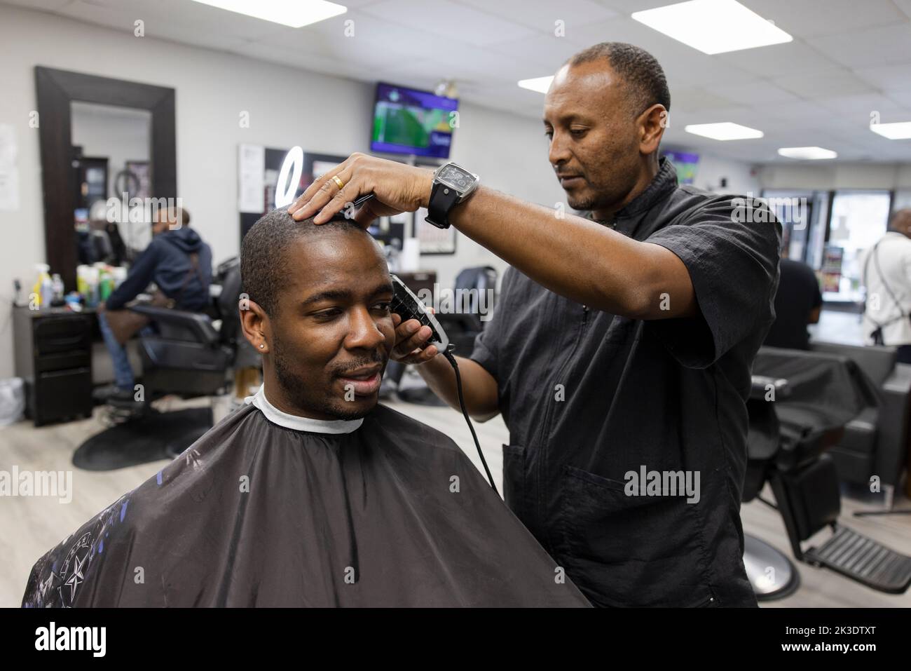 Short haircut man hi-res stock photography and images - Alamy