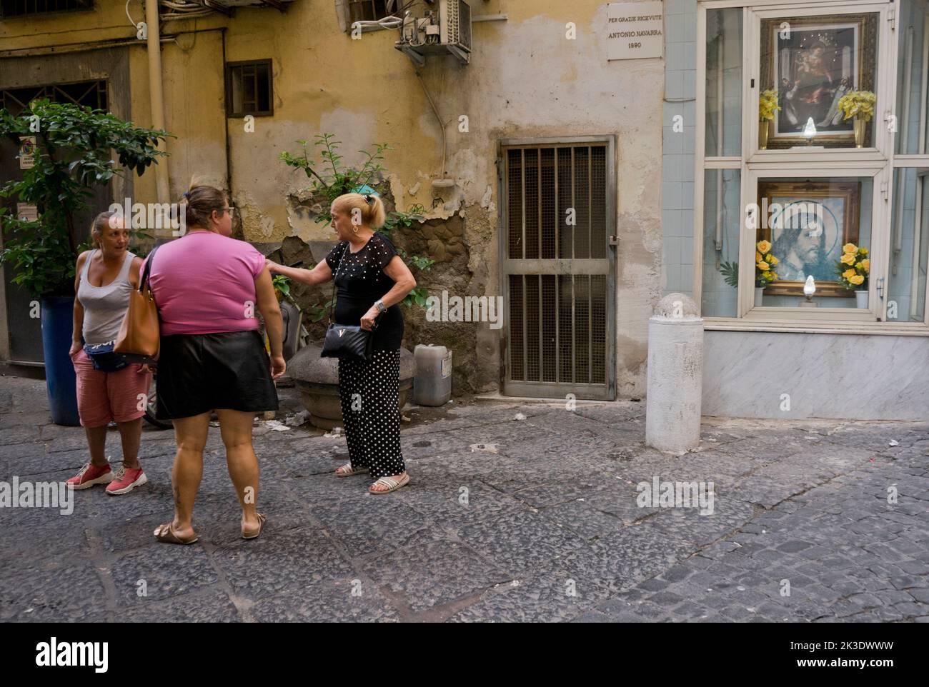 Street life in the Spanish Quarter of Naples,Napoli; Italy Stock Photo