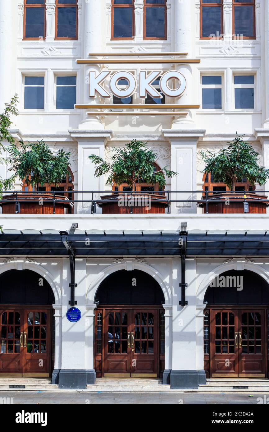 Koko, previously The Music Machine and Camden Palace, a concert venue at Mornington Crescent in Camden, London UK. Stock Photo