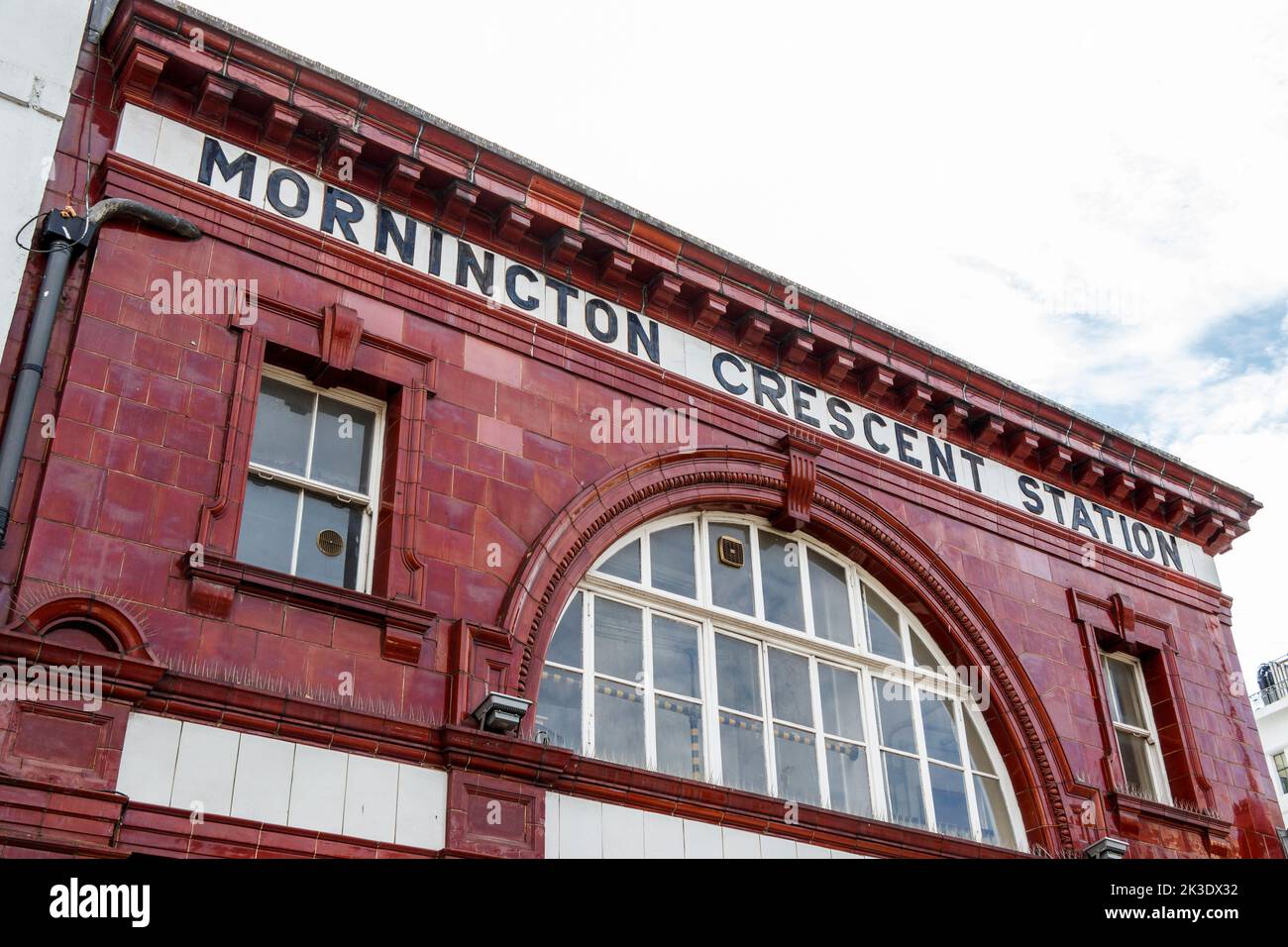 Mornington Crescent underground station on the Northern Line, made famous by the BBC comedy show 'I'm Sorry I haven't a Clue', Camden, London, UK Stock Photo