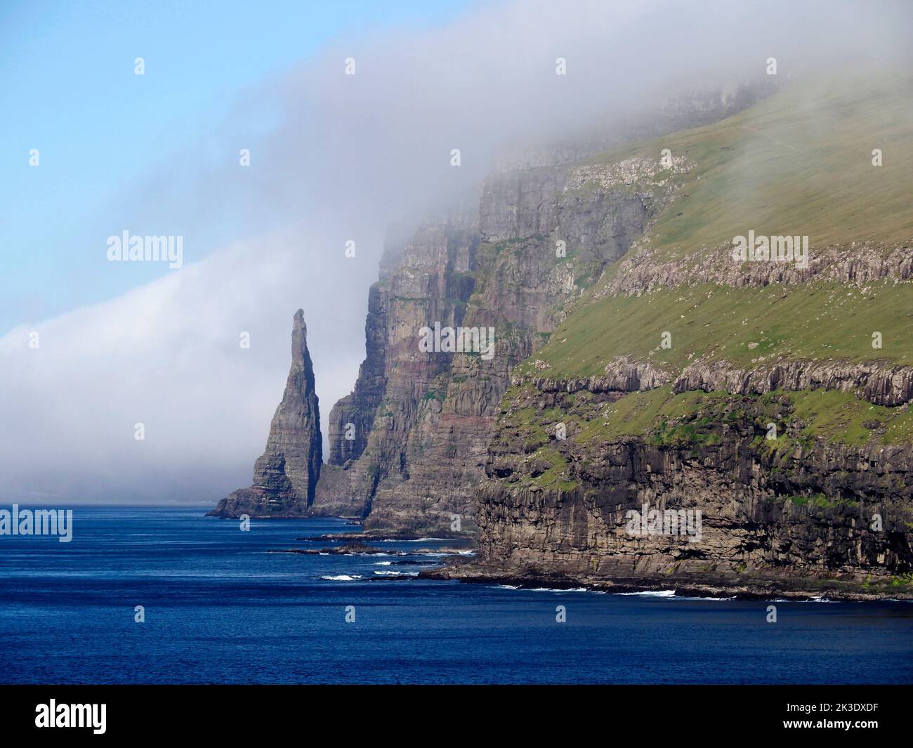 Cliffs near Søltuvík, Sandoy, Faroes Stock Photo