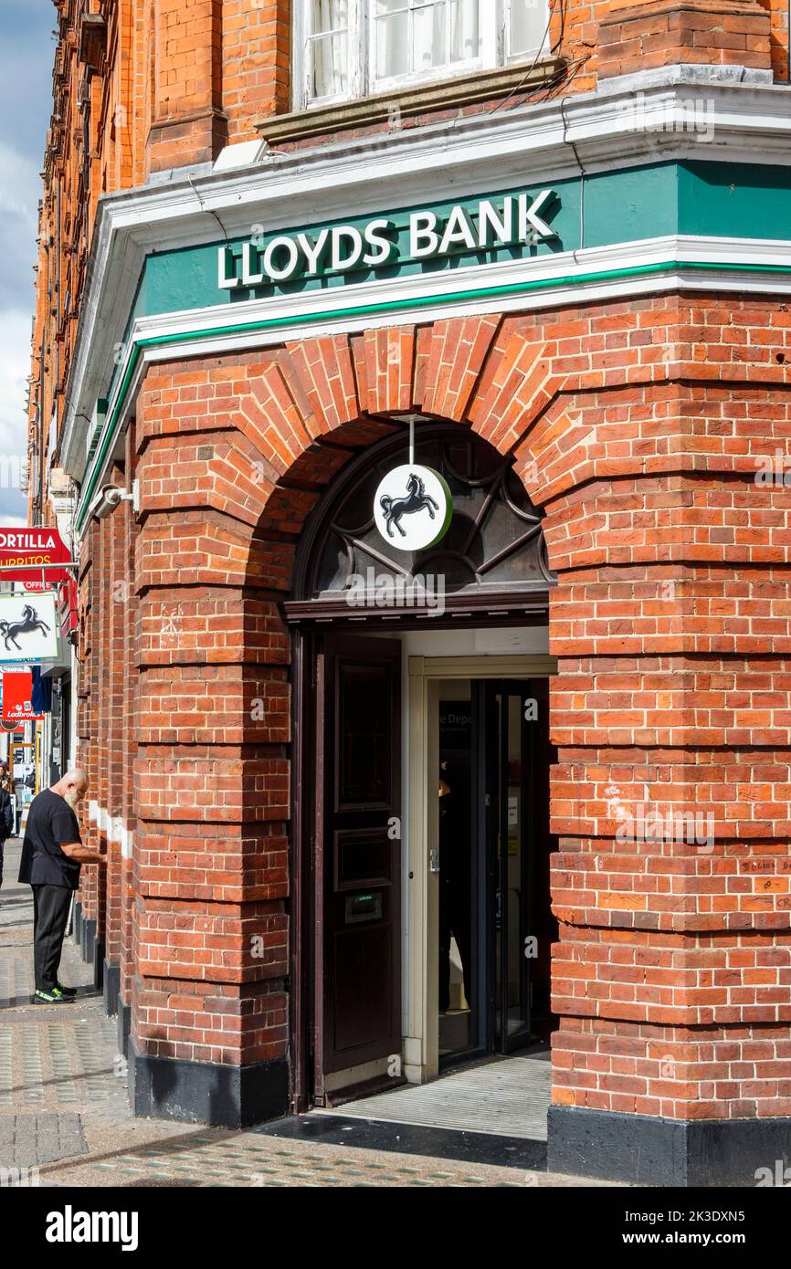 A branch of Lloyds Bank in Camden High Street, London, UK Stock Photo