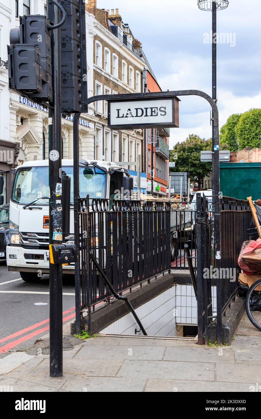 Ladies public convenience, or toilet, in Camden Town, London, UK Stock Photo