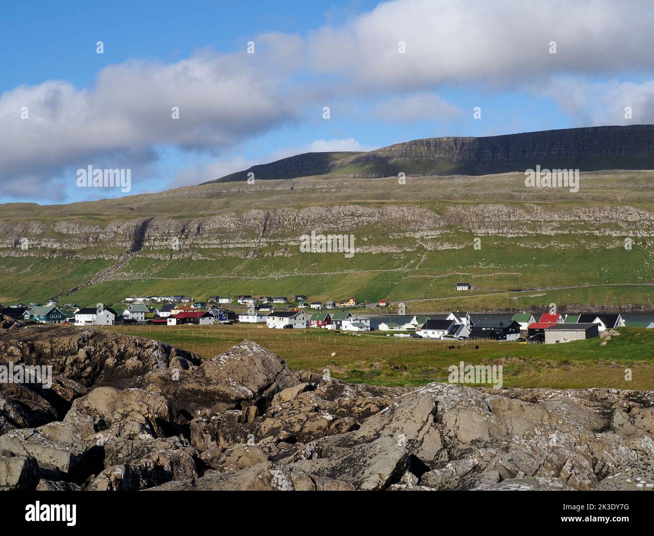 Sandur, Sandoy, Faroes Stock Photo