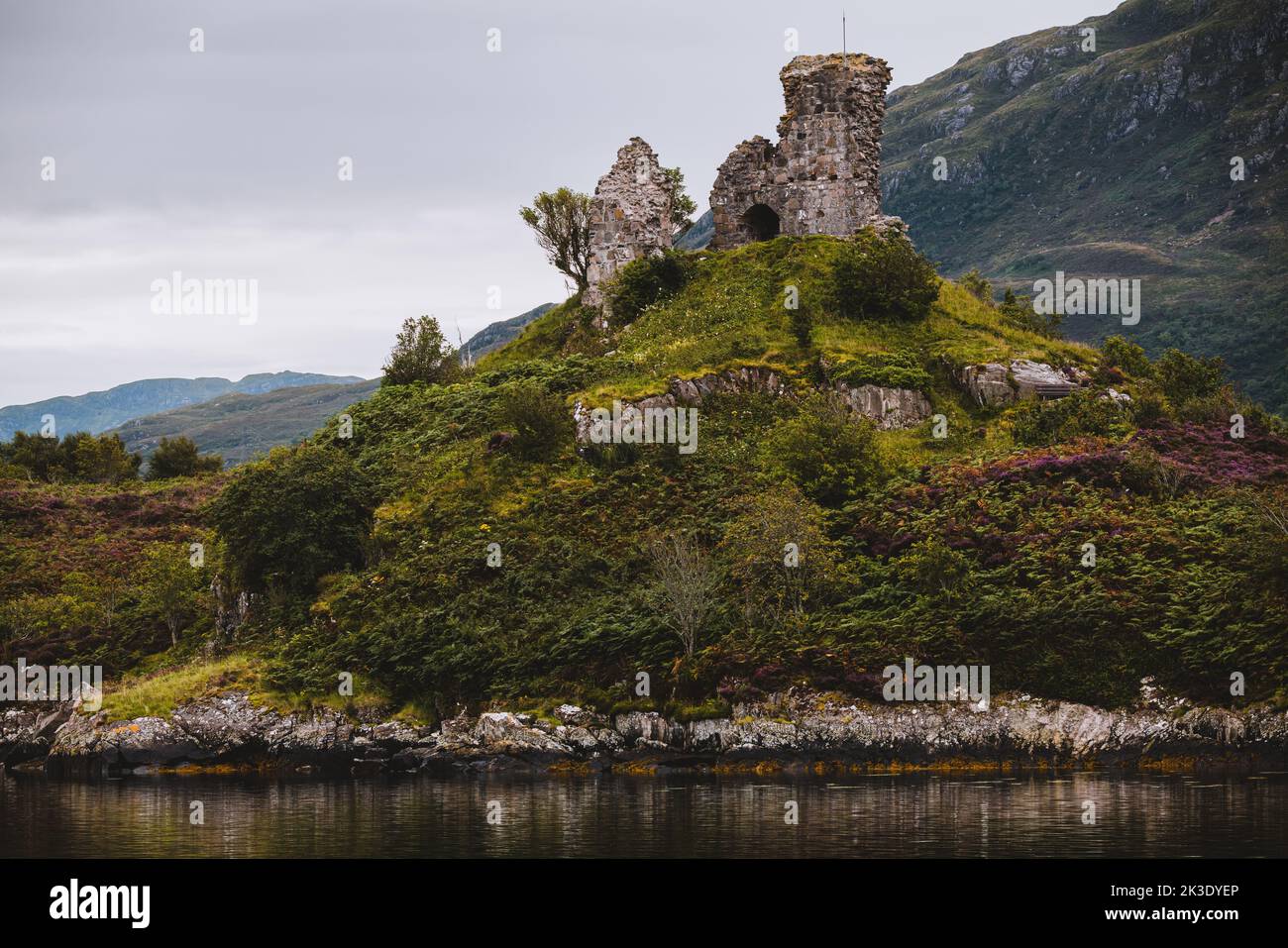 Caistel Maol ruins near Kyleakin isle od skye, these ruins date from around, 900Ad. Castle Moil. Stock Photo