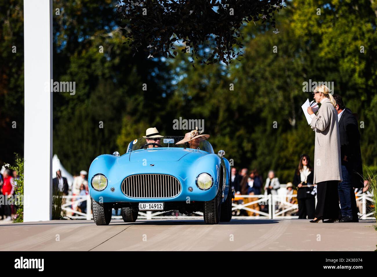 Talbot-Lago T26 GS Barchetta Motto during the 6th edition of the Chantilly Arts & Elegance - Richard Mille at the Domaine du Château de Chantilly, from September 24 to 25, 2025, in Chantilly, France - Photo Antonin Vincent / DPPI Stock Photo