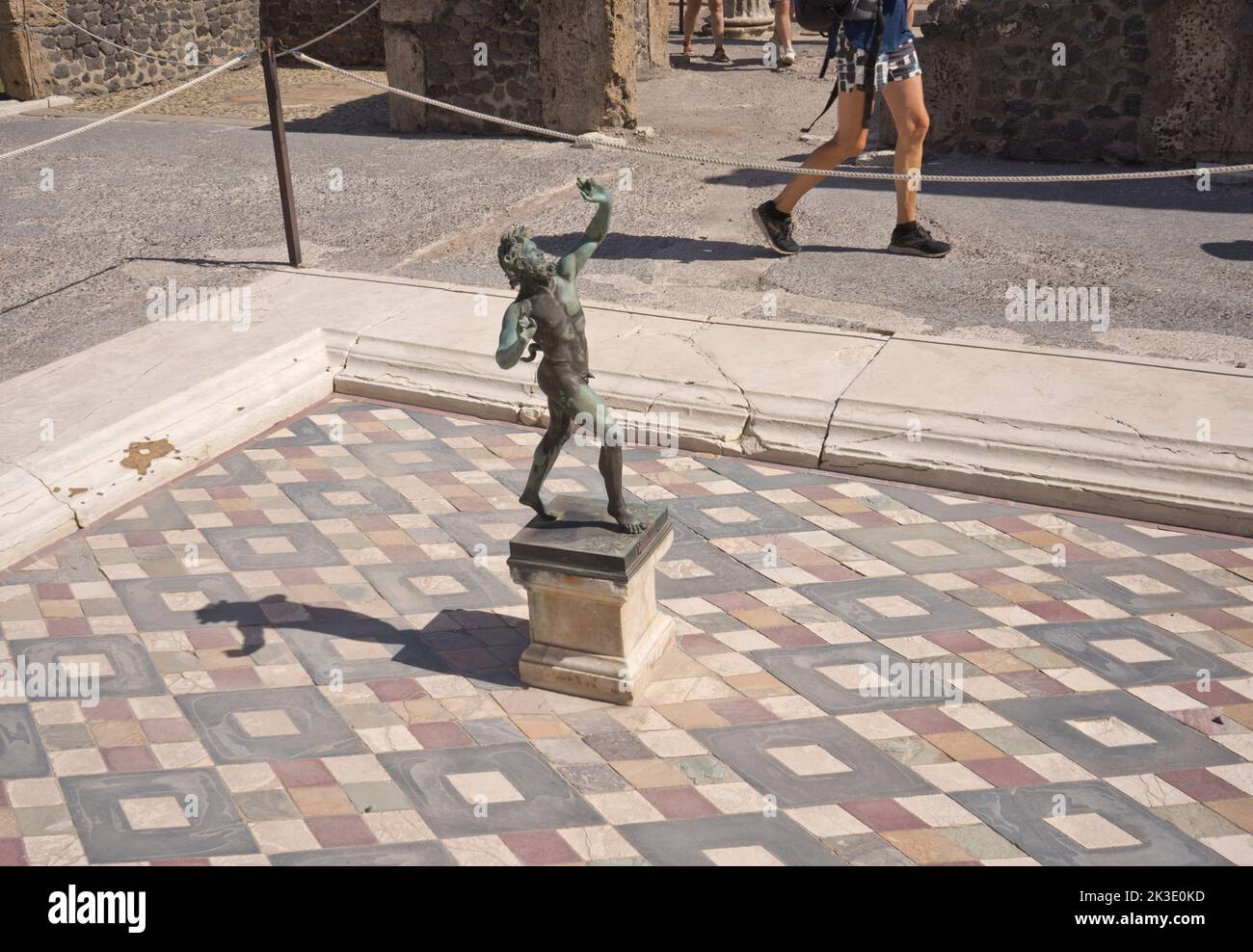 Visitors and views of Pompeii archaelogical site near Naples,Italy Stock Photo