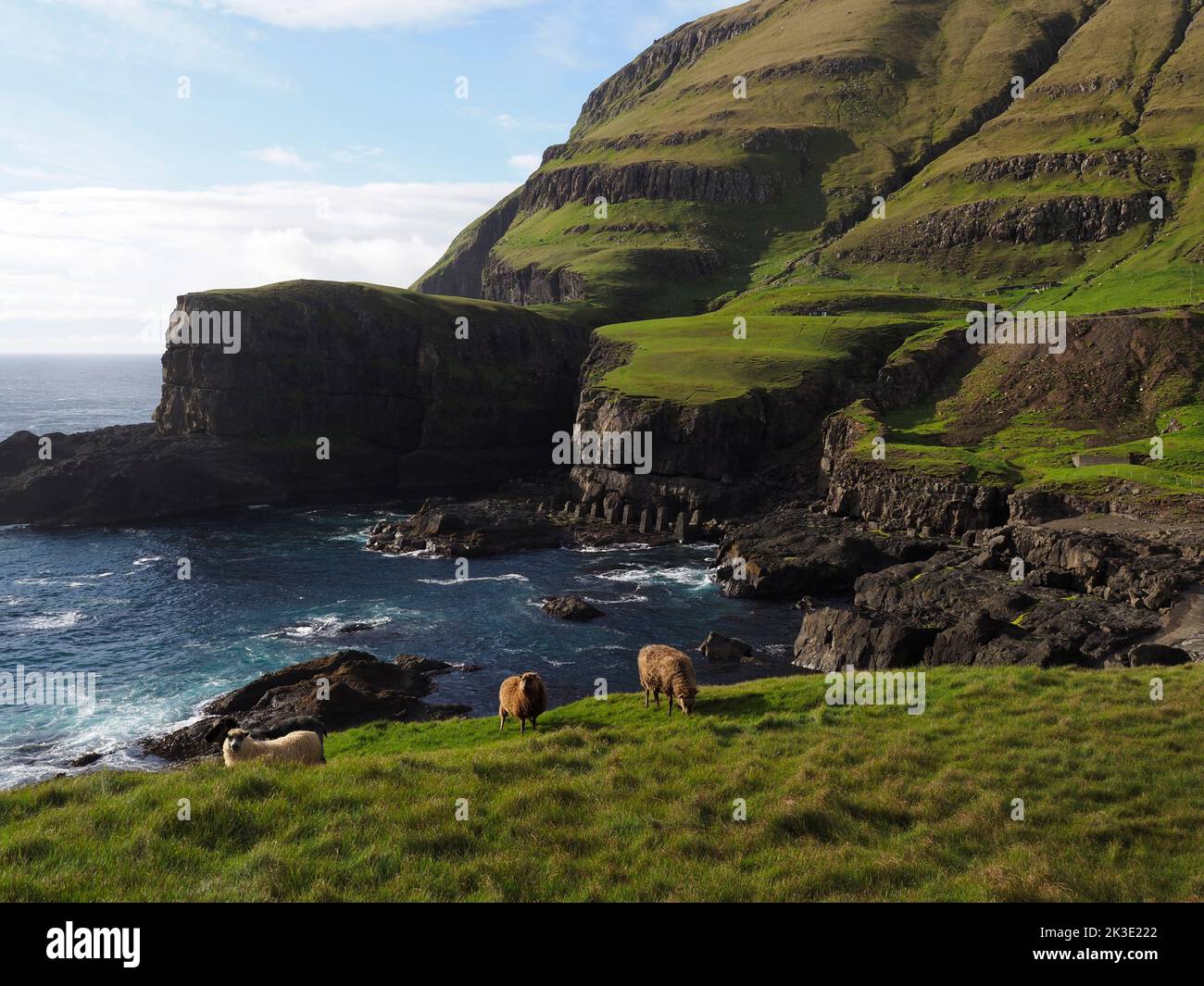 Vágseiði, Suðuroy, Faroes Stock Photo