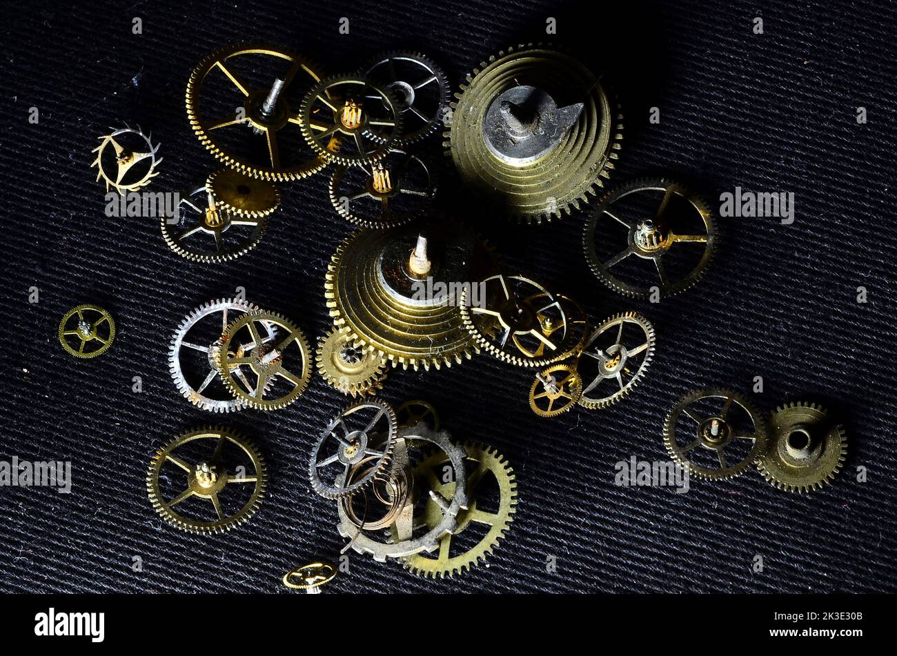 Watch parts and cogs Stock Photo Alamy