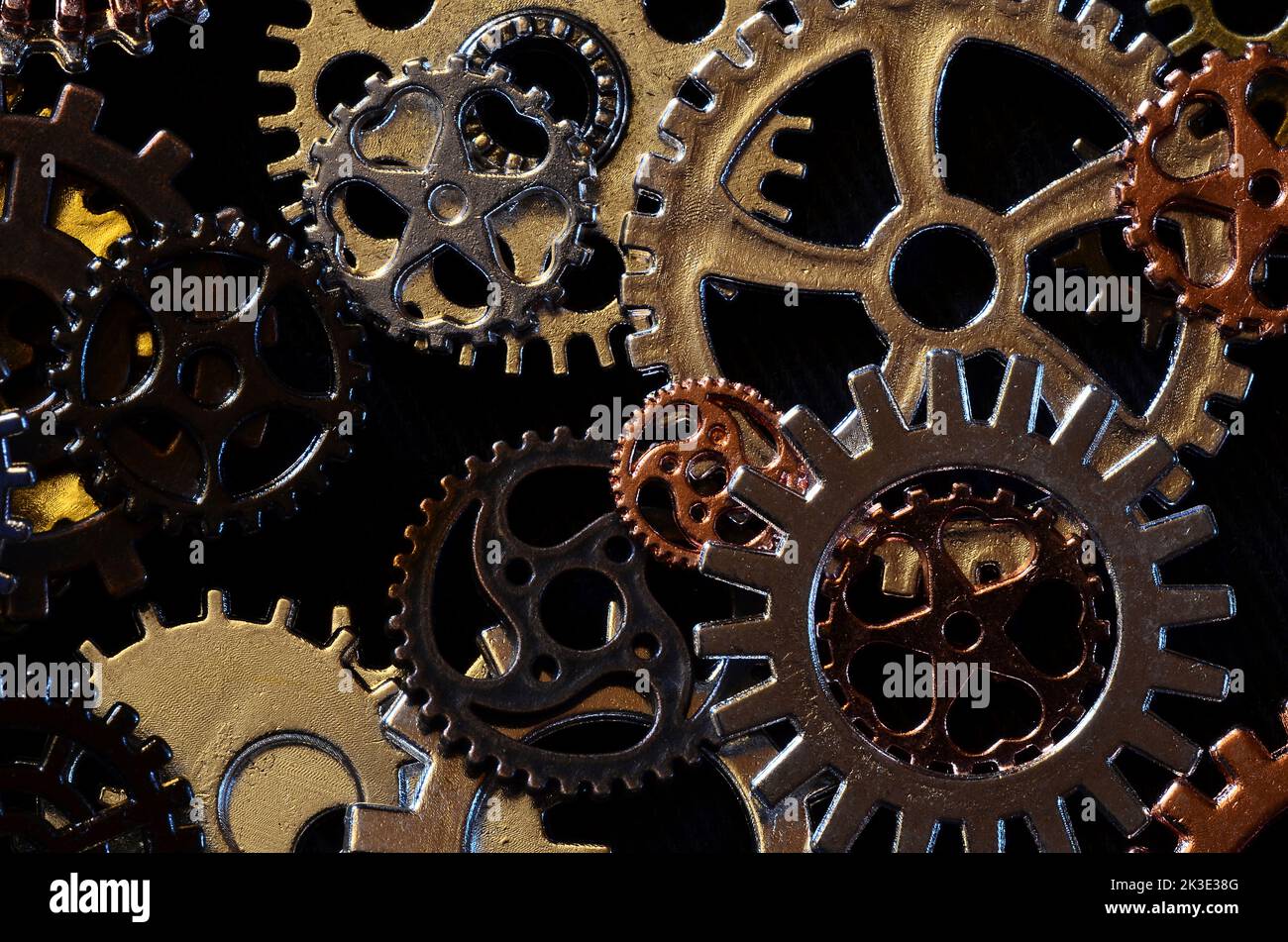 Watch parts and cogs Stock Photo Alamy