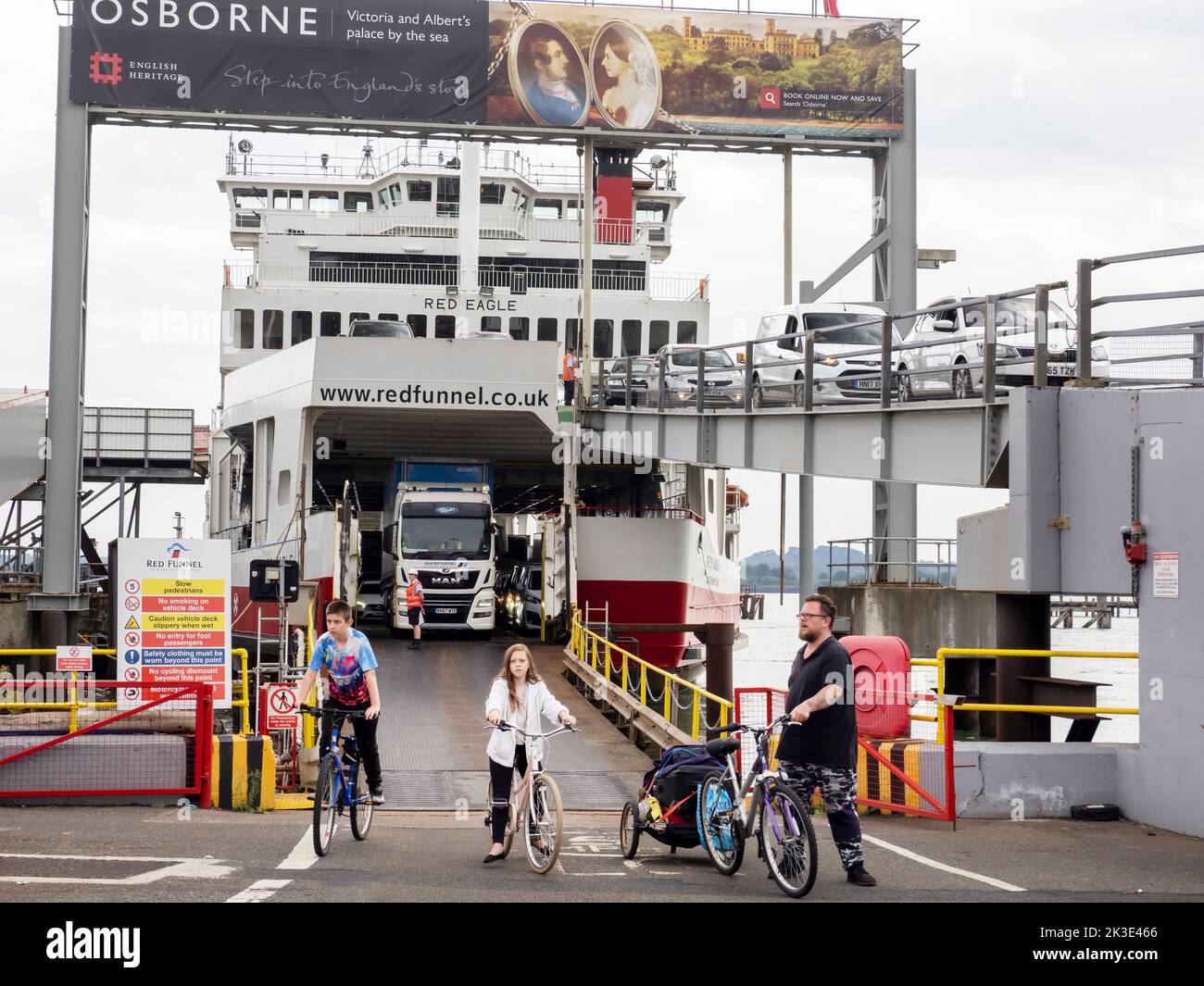 The Cowes to Southampton ferry in Southampton, Hampshire, UK. Stock Photo