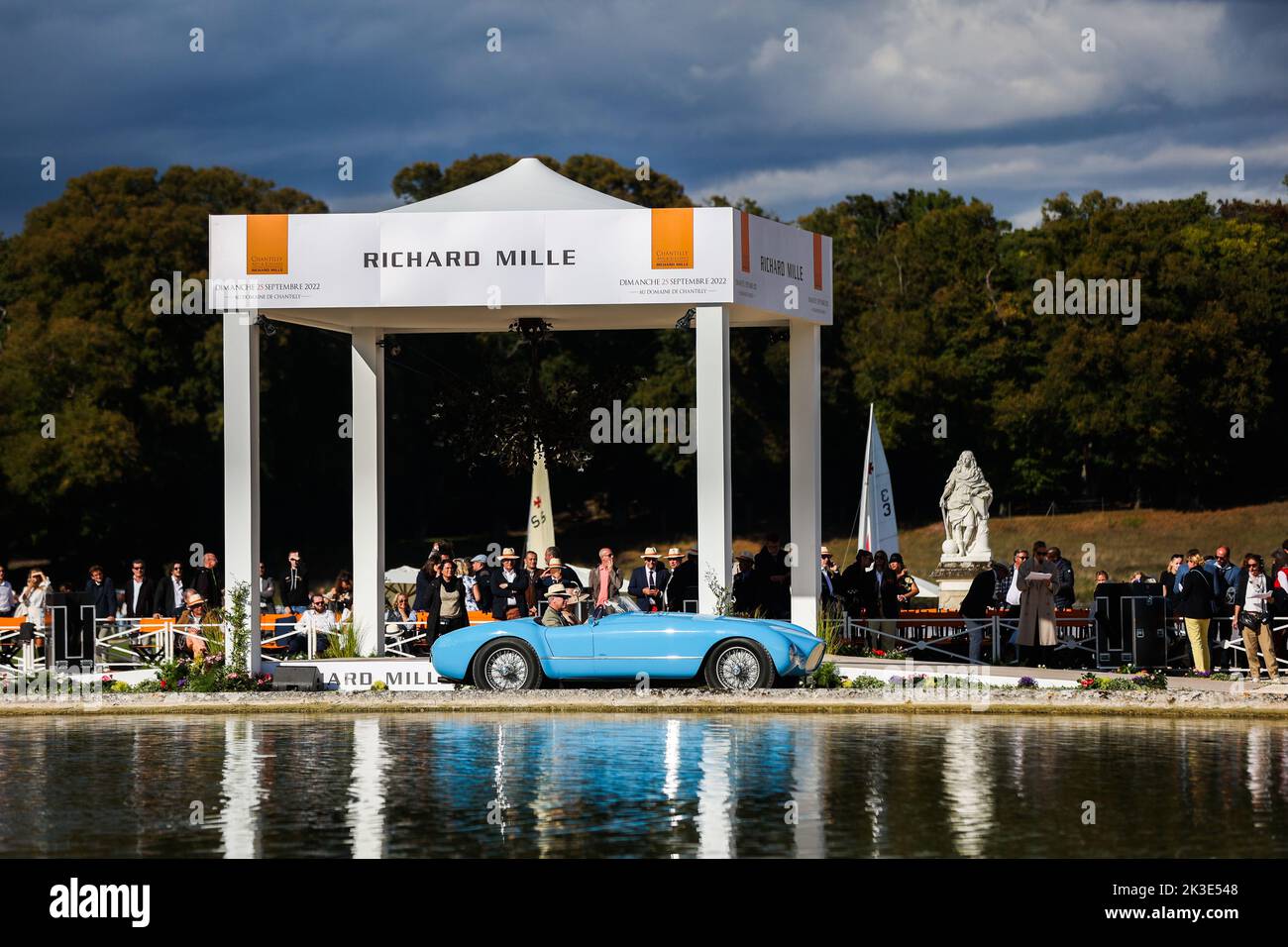 best of show Talbot-Lago T26 GS Barchetta Motto during the 6th edition of the Chantilly Arts & Elegance - Richard Mille at the Domaine du Château de Chantilly, from September 24 to 25, 2025, in Chantilly, France - Photo Antonin Vincent / DPPI Stock Photo