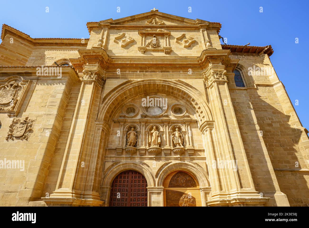 Santo Domingo de la Calzada, Spain. 08.05.2022. View of the south portal of the cathedral built between 1761 and 1765 Stock Photo