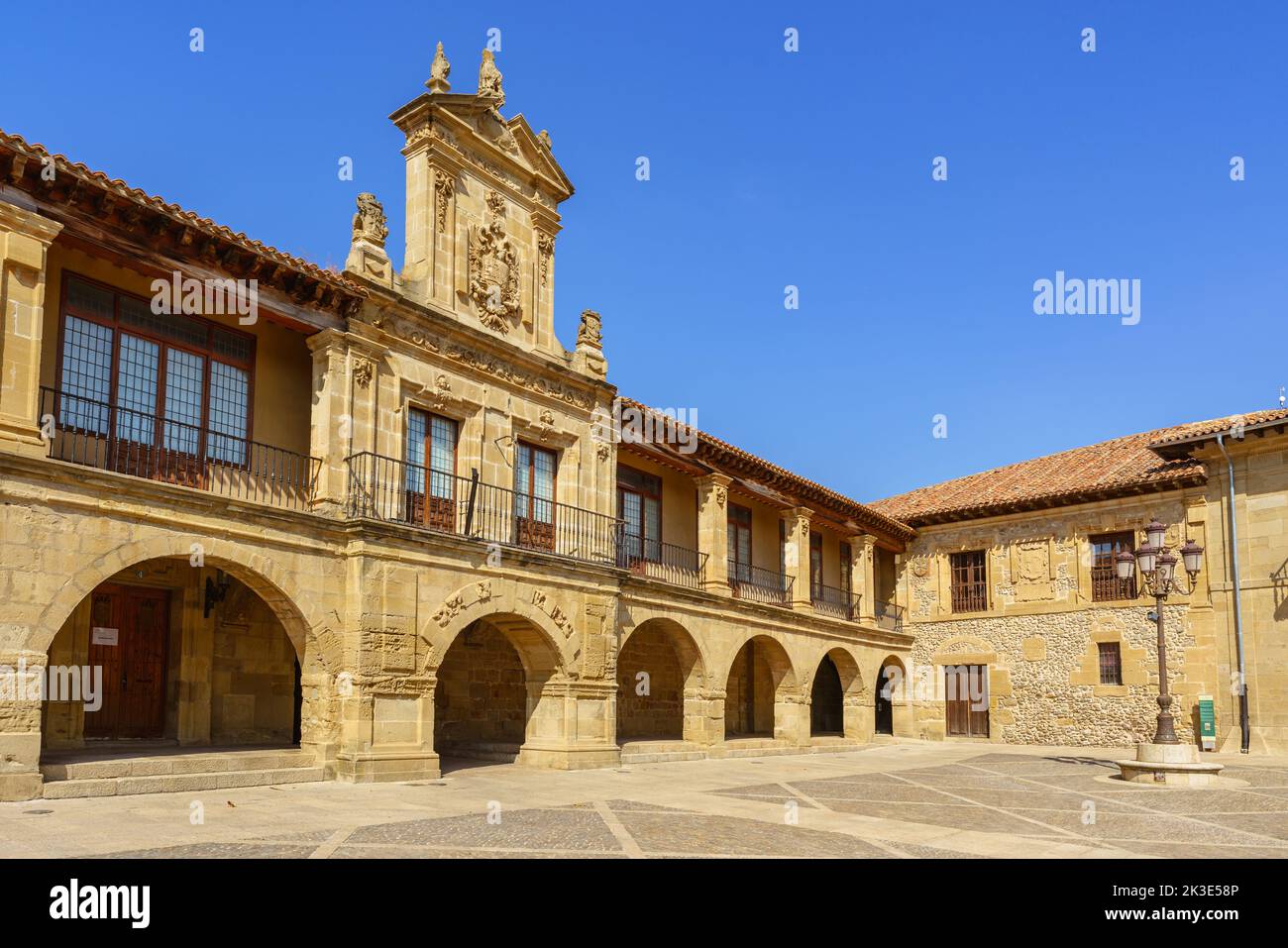 Santo Domingo de la calzada city hall built in 18th century in baroque style. La Rioja, Spain Stock Photo