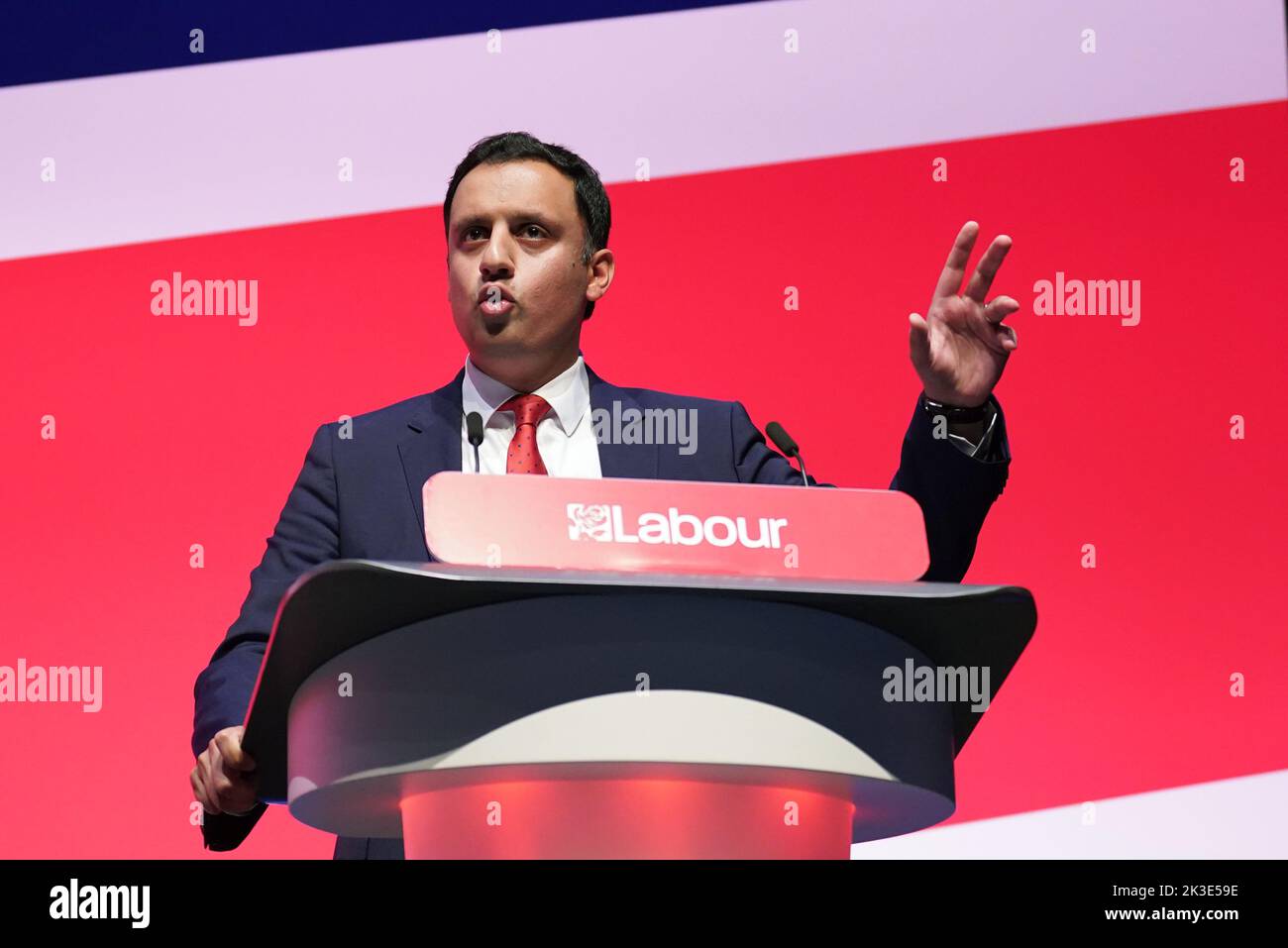 Scottish Labour leader Anas Sarwar during the Labour Party Conference at the ACC Liverpool. Picture date: Monday September 26, 2022. Stock Photo