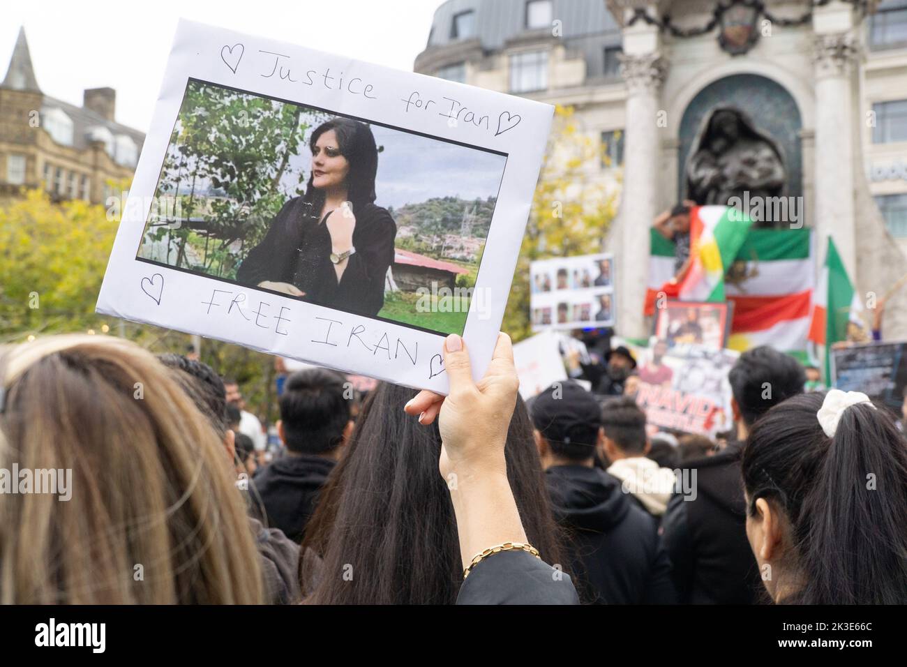 Manchester, UK, 25 Septemb3er 2022 At Picadilly Gardens in Manchester