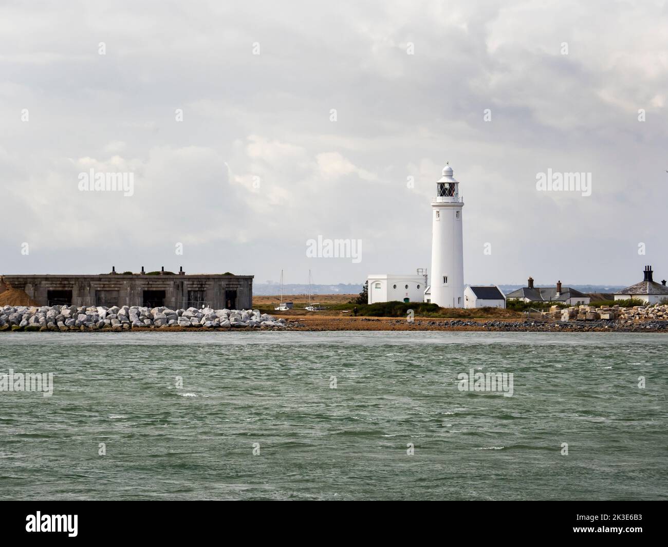 Hurst Castle a tudor fortress built by Henry VIII from the Isle of White, UK. Stock Photo