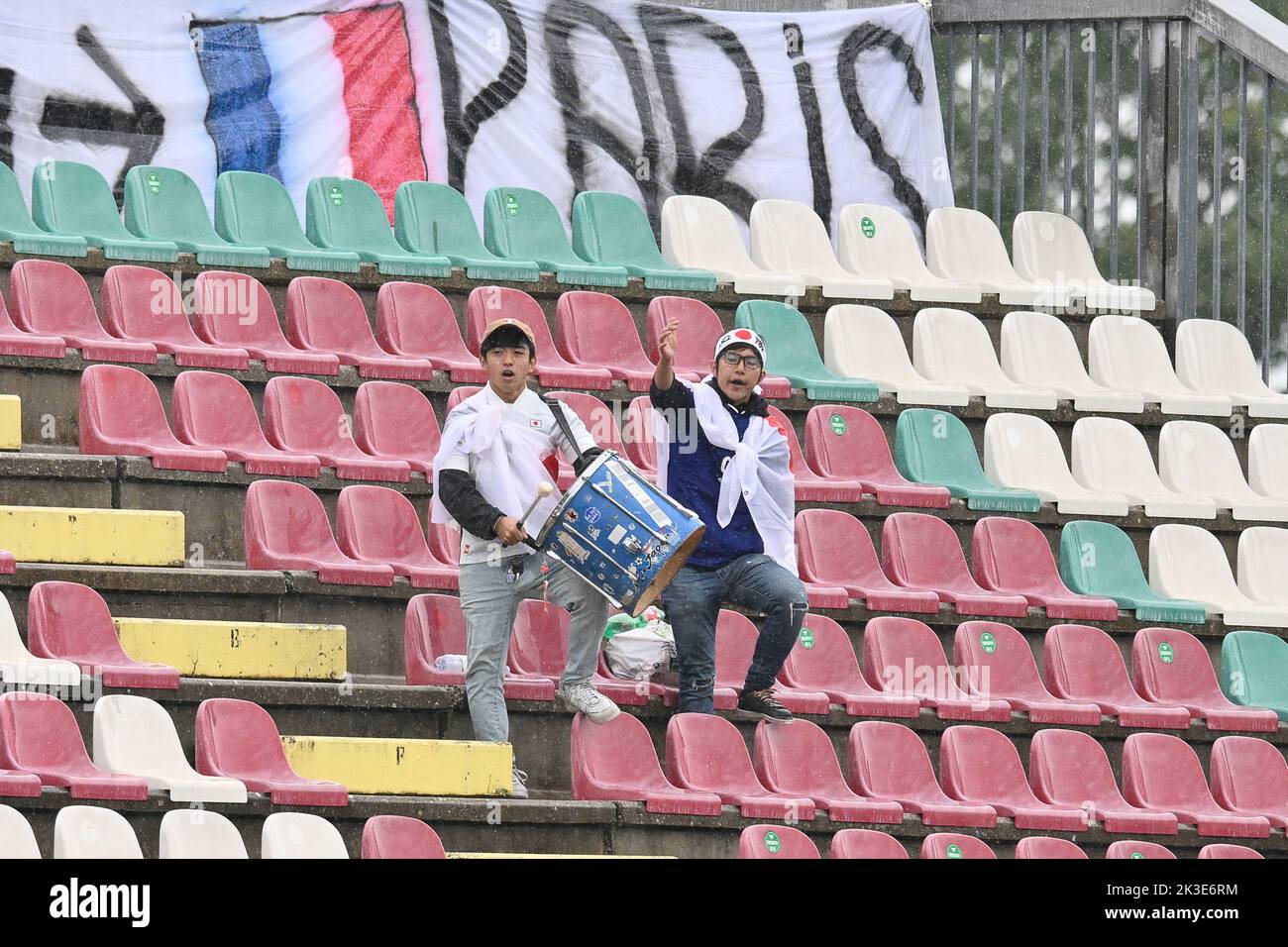 26th September 2022; Teofilo Tadini Stadium, Castel di Sangro, Italy; U21 Friendly football Match, Italy versus Japan; Japan's supporters Stock Photo