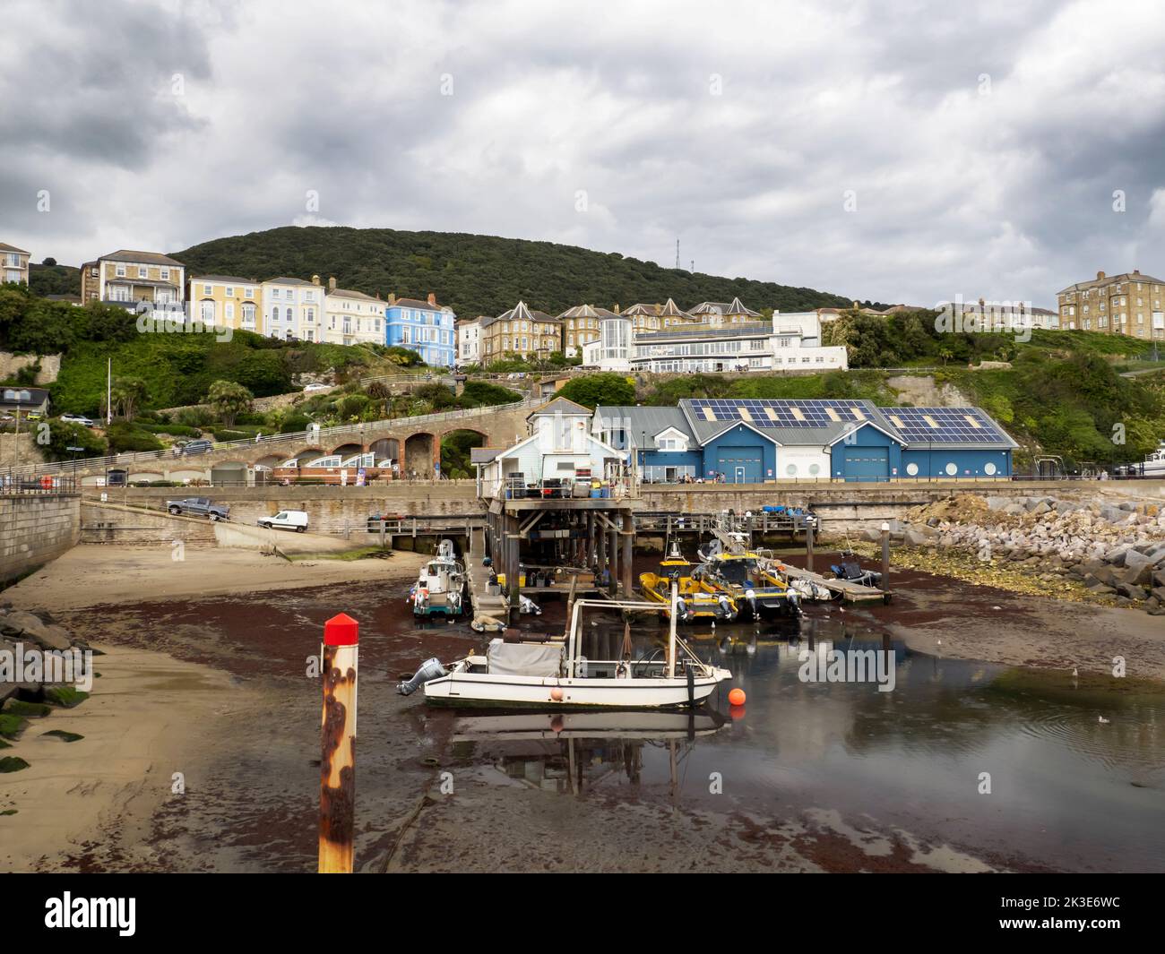The harbour in Ventnor on the Isle of White, UK. Stock Photo