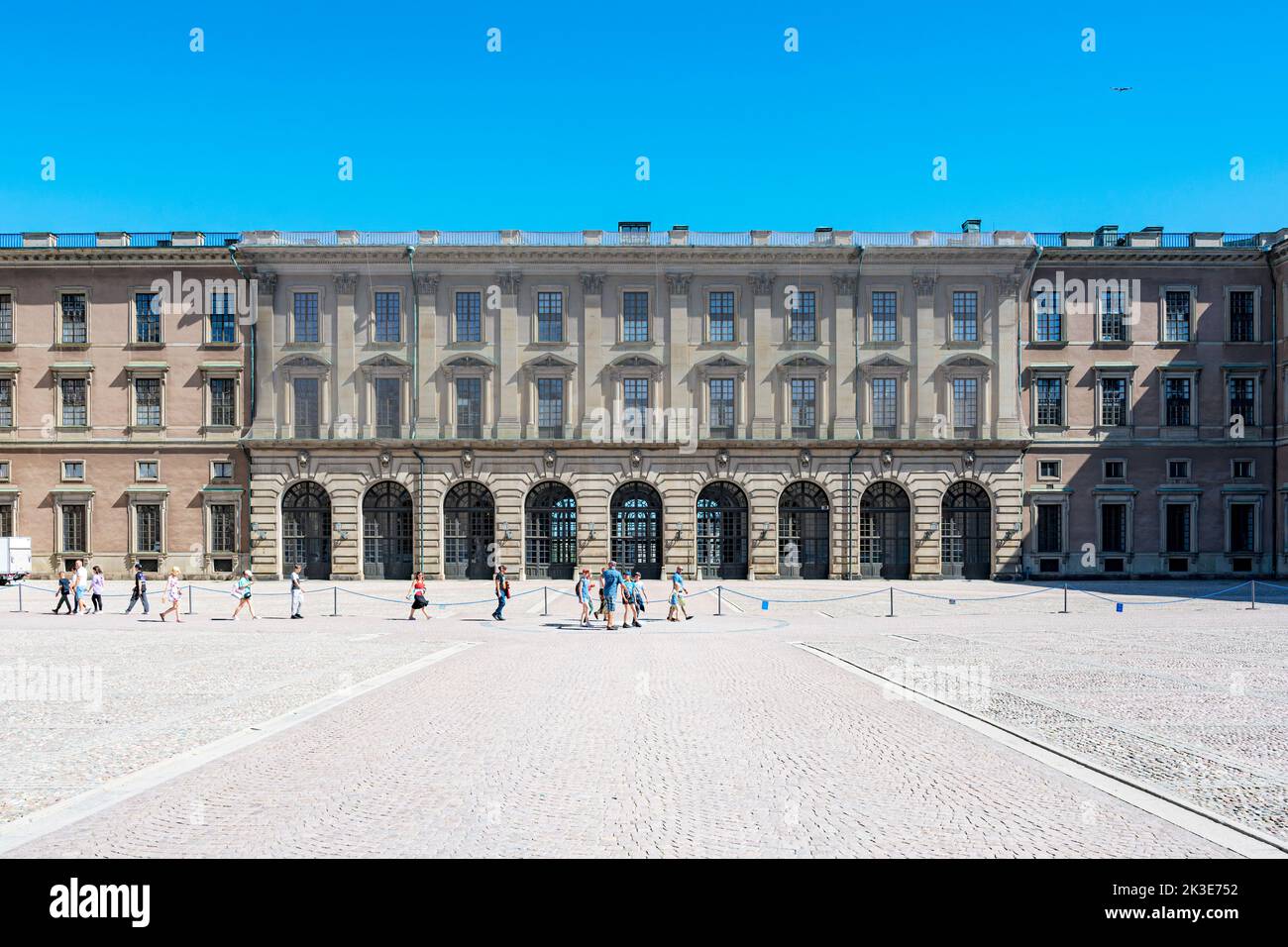 STOCKHOLM, SWEDEN - JULY 31, 2022: Courtyard at the royal palace in the gamla stan area of the city. Stock Photo