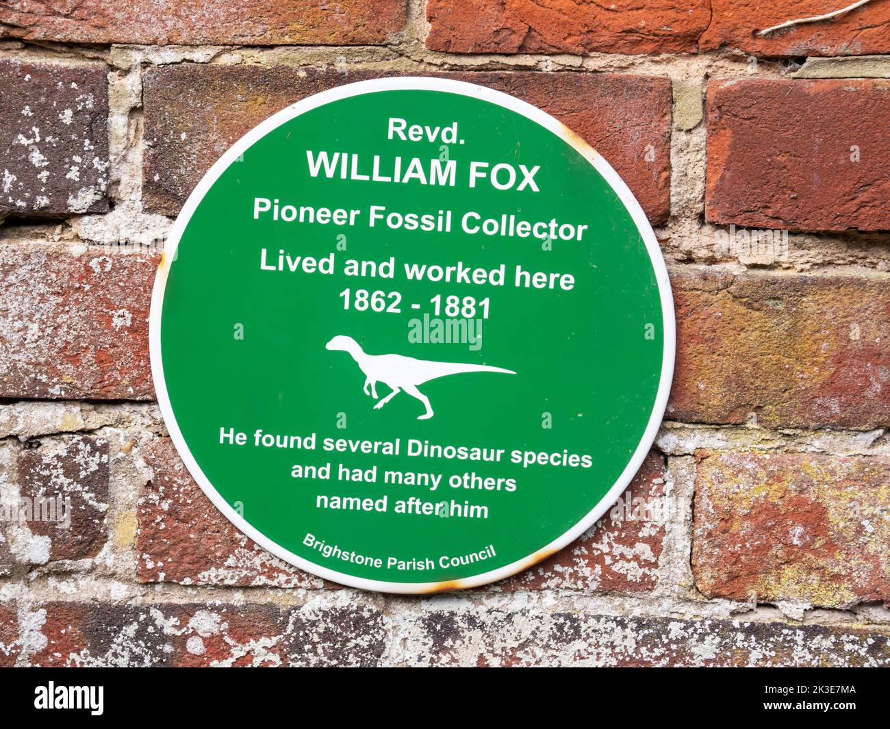 A plaque in Brighstone on the Isle of White, UK. Stock Photo