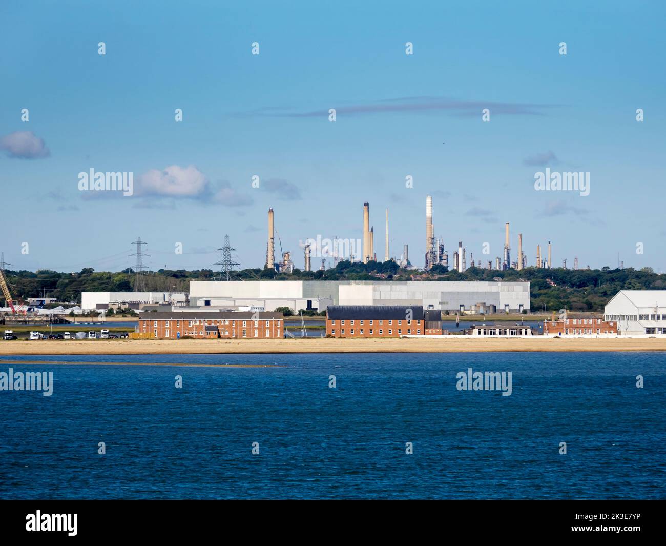 The Fawley oil refinery on the outskirts of Southampton, Hampshire, UK. Stock Photo