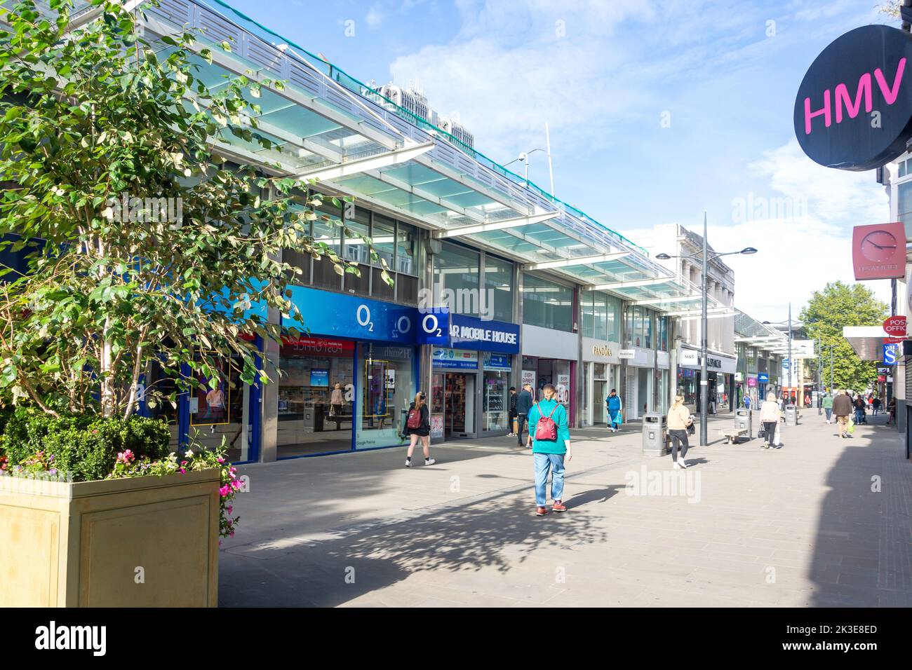 Pedestrianised Regent Street, Swindon, Wiltshire, England, United Kingdom Stock Photo