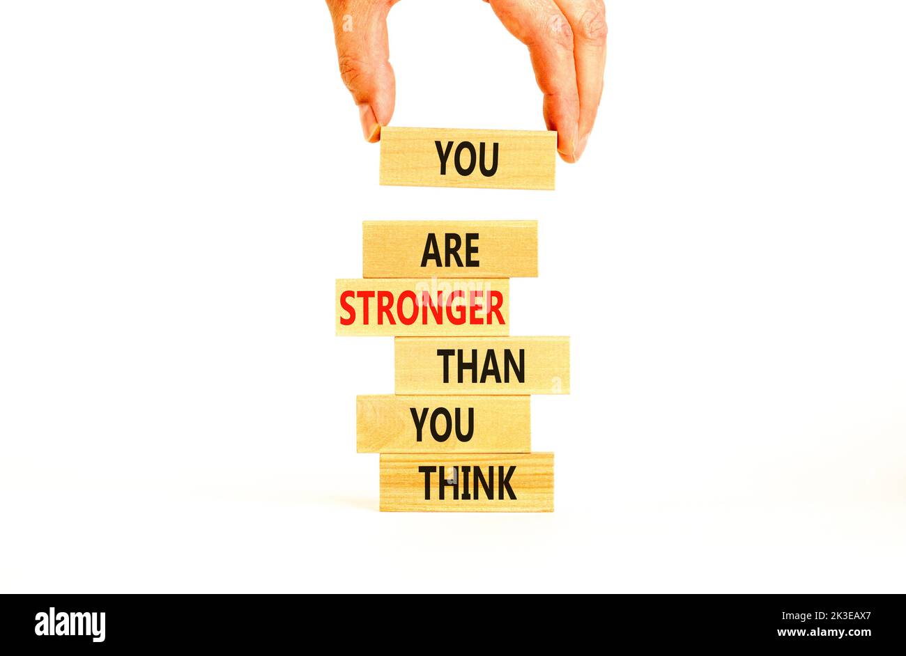 Support and be stronger symbol. Concept words You are stronger than you