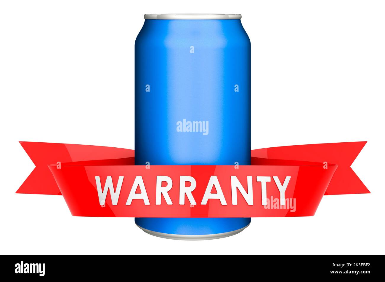 Drink can warranty concept, 3D rendering isolated on white background Stock Photo