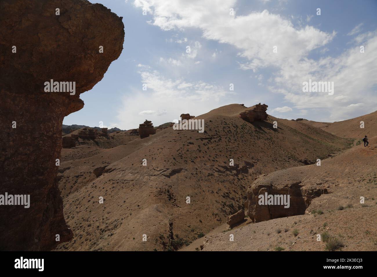 Landscape in Charyn Canyon National Park, Kazakhstan Stock Photo