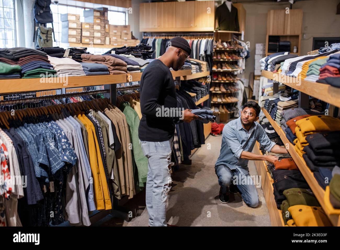 Men Shopping In Clothing Store Stock Photo Alamy men-shopping-in-clothing-store-stock-photo-alamy