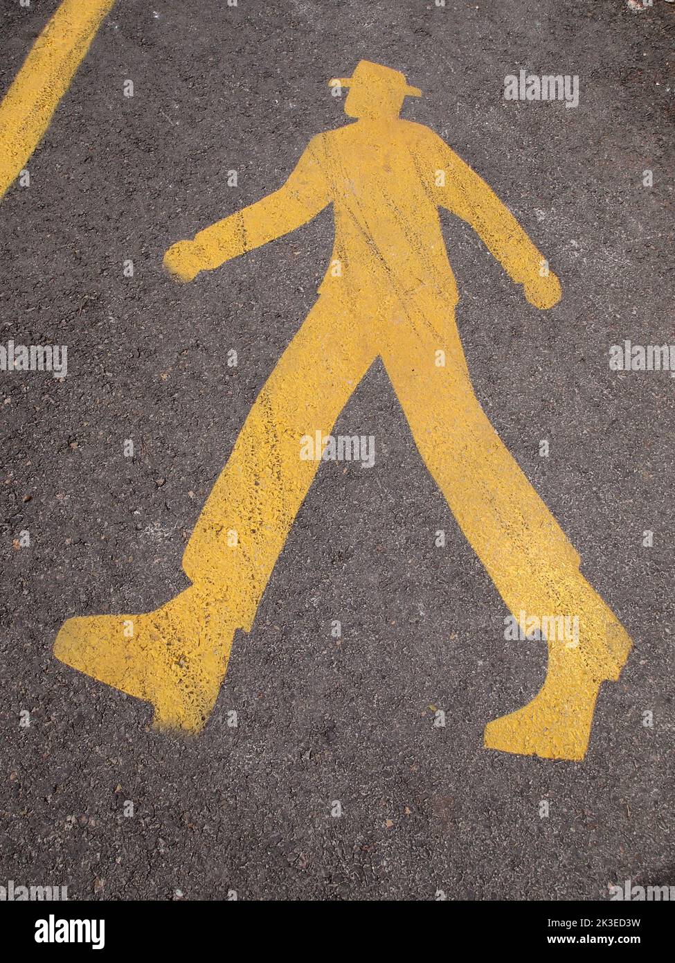 Spanish walking man on road Stock Photo Alamy