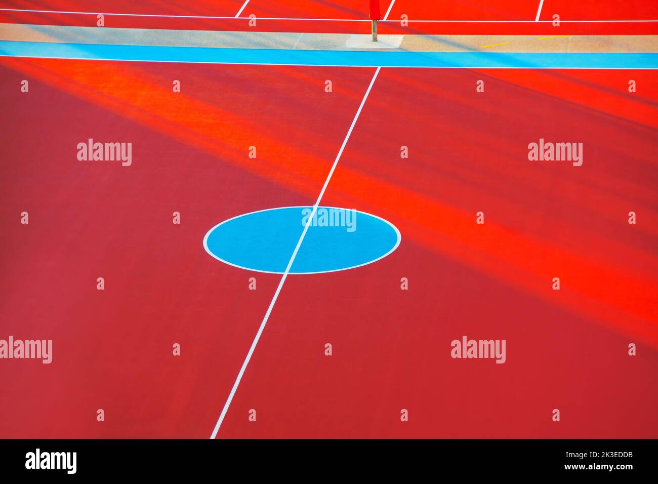 Red basketball field . Outdoor basketball court in park Stock Photo Alamy