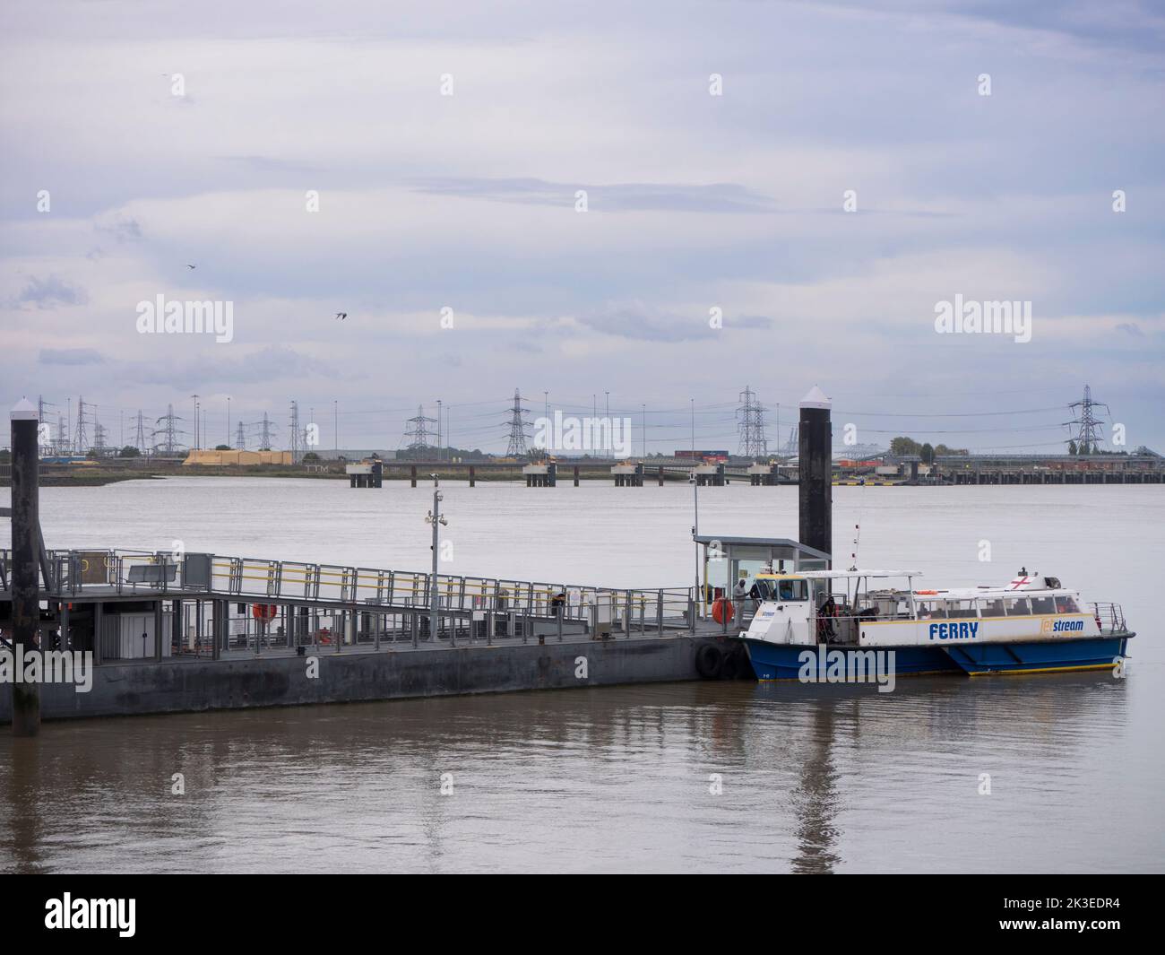 Gravesend Kent UK, The Thames Swift operated by Jetstream tours Tilbury to Gravesend Ferry Stock Photo