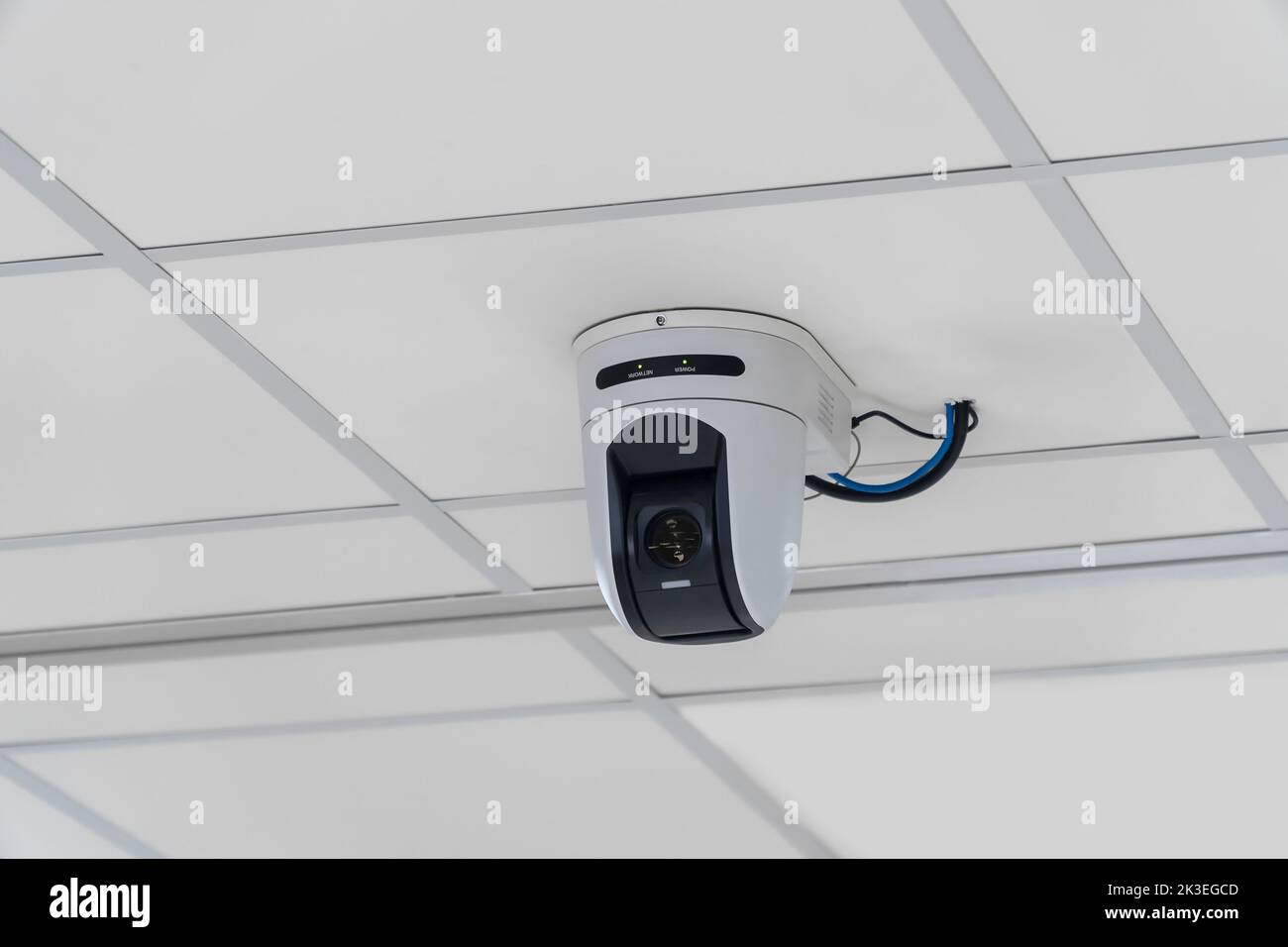 Indoor CCTV monitoring, security cameras inside a meeting room Stock