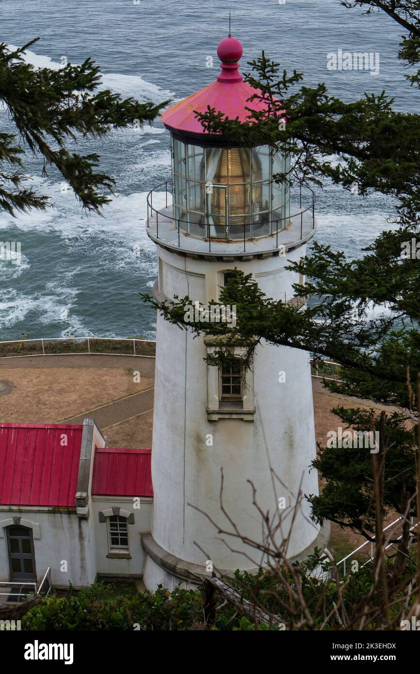 Heceta Head Lighthouse north of Florence, Oregon. Stock Photo