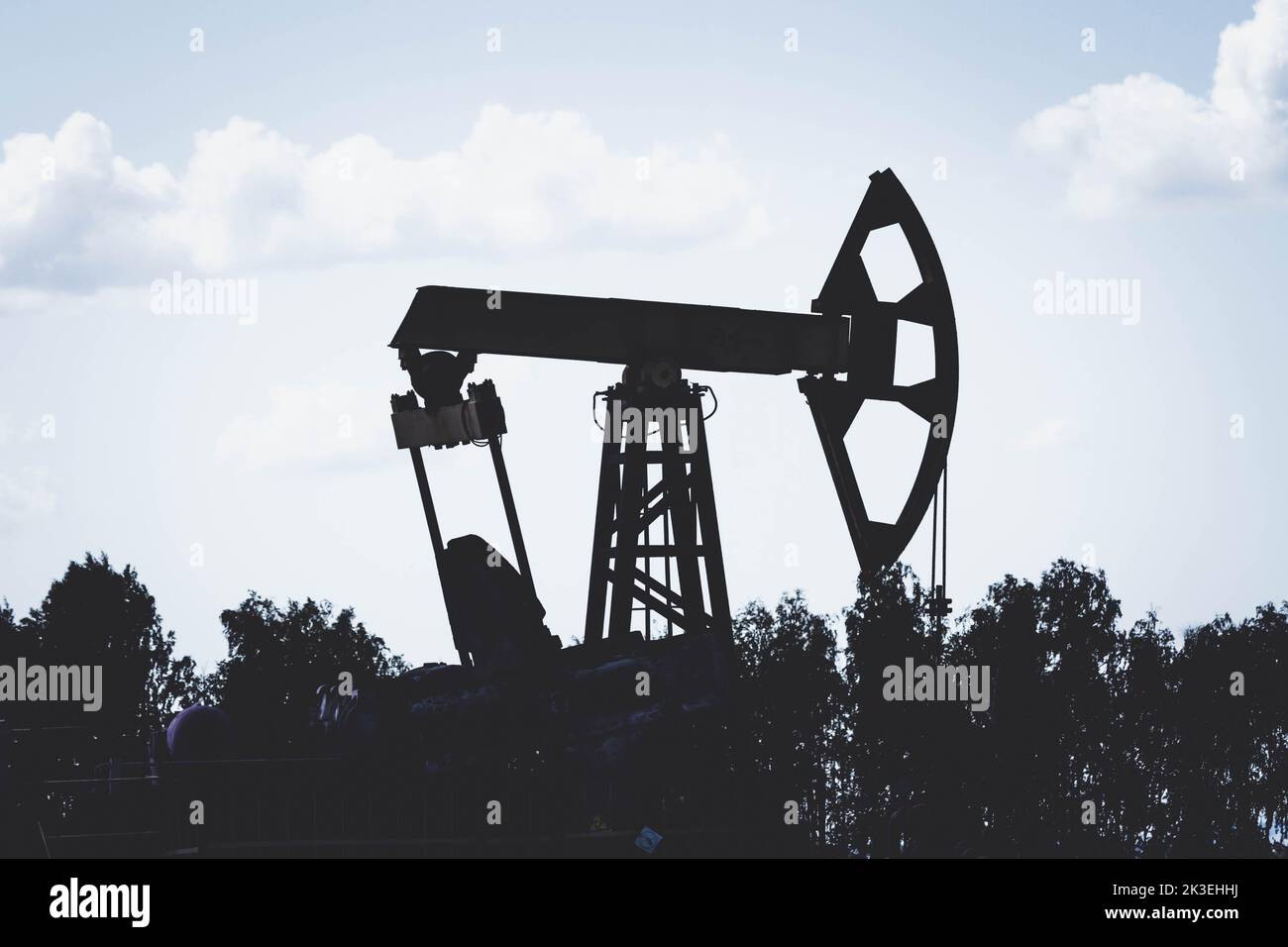 Oil injection. Oil production plant. Gas production. Oilfield site