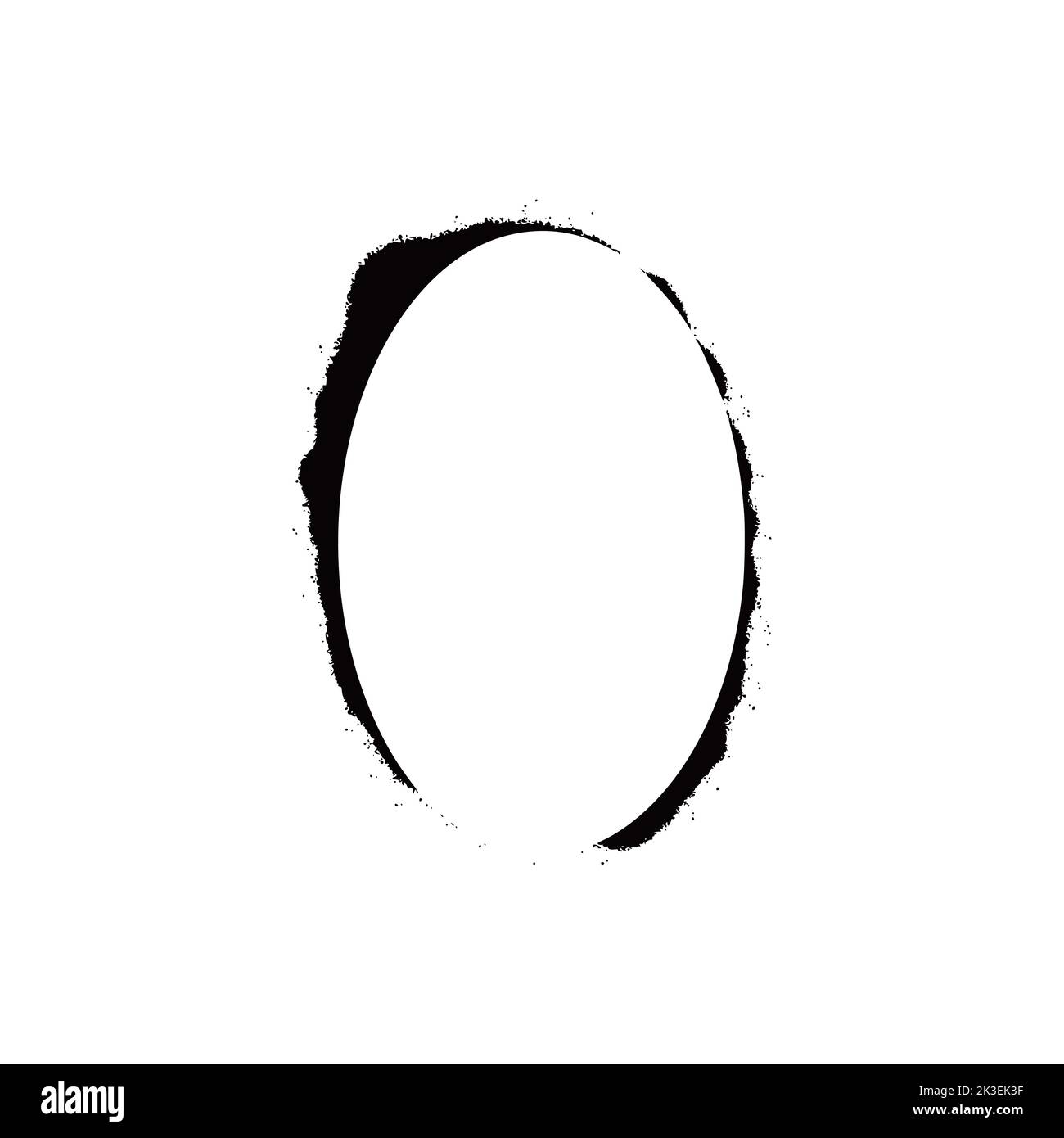 Stencil spray paint frame. Grunge graffiti style black frame. Isolated vector illustration with