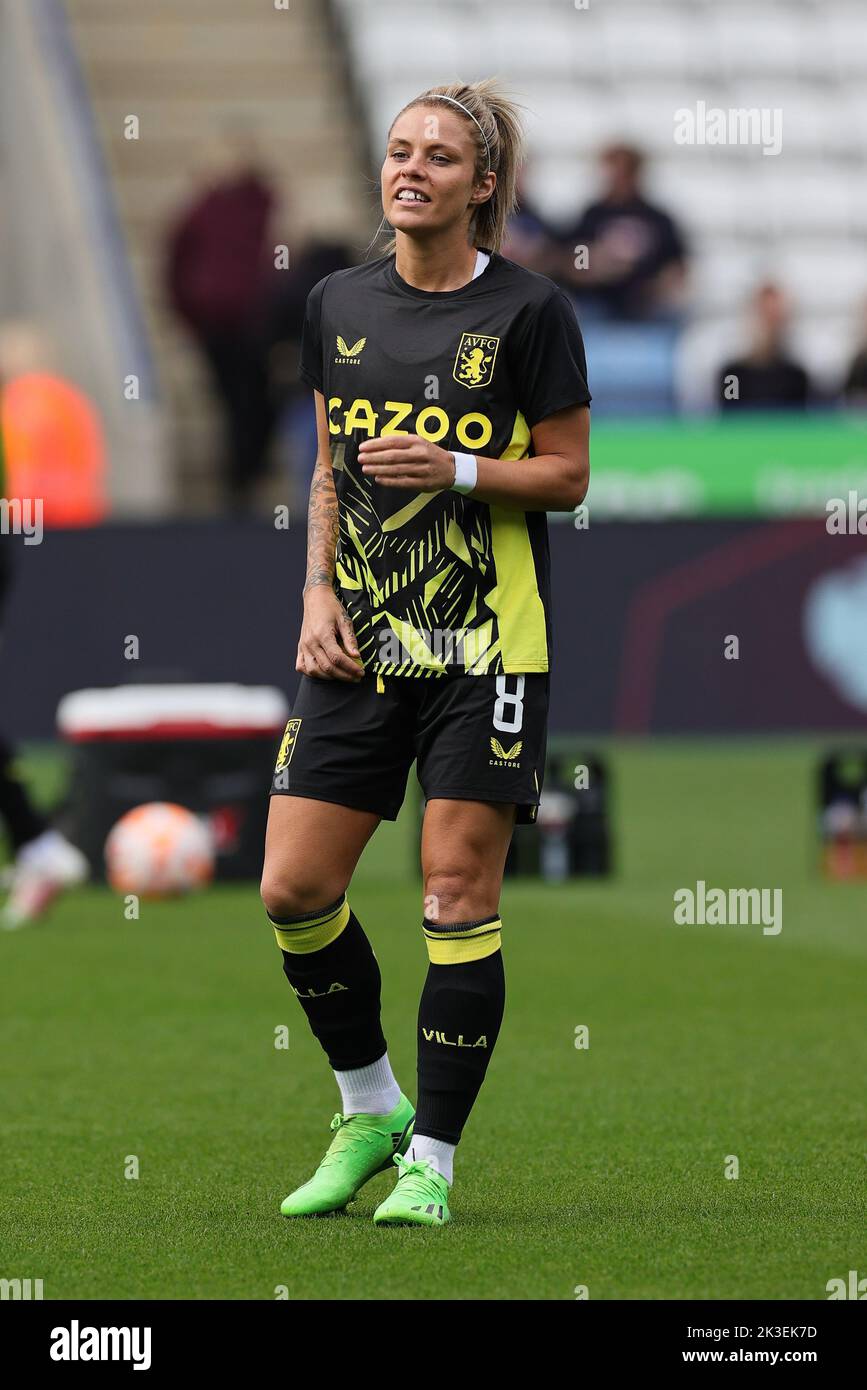 Leicester, UK. 25th Sep, 2022. Leicester, England, September 25th 2022: Rachel Daly (8 Aston Villa) warms up ahead of the Barclays FA Womens Super League game between Leicester City and Aston Villa at the King Power Stadium in Leicester, England. (James Holyoak/SPP) Credit: SPP Sport Press Photo. /Alamy Live News Stock Photo