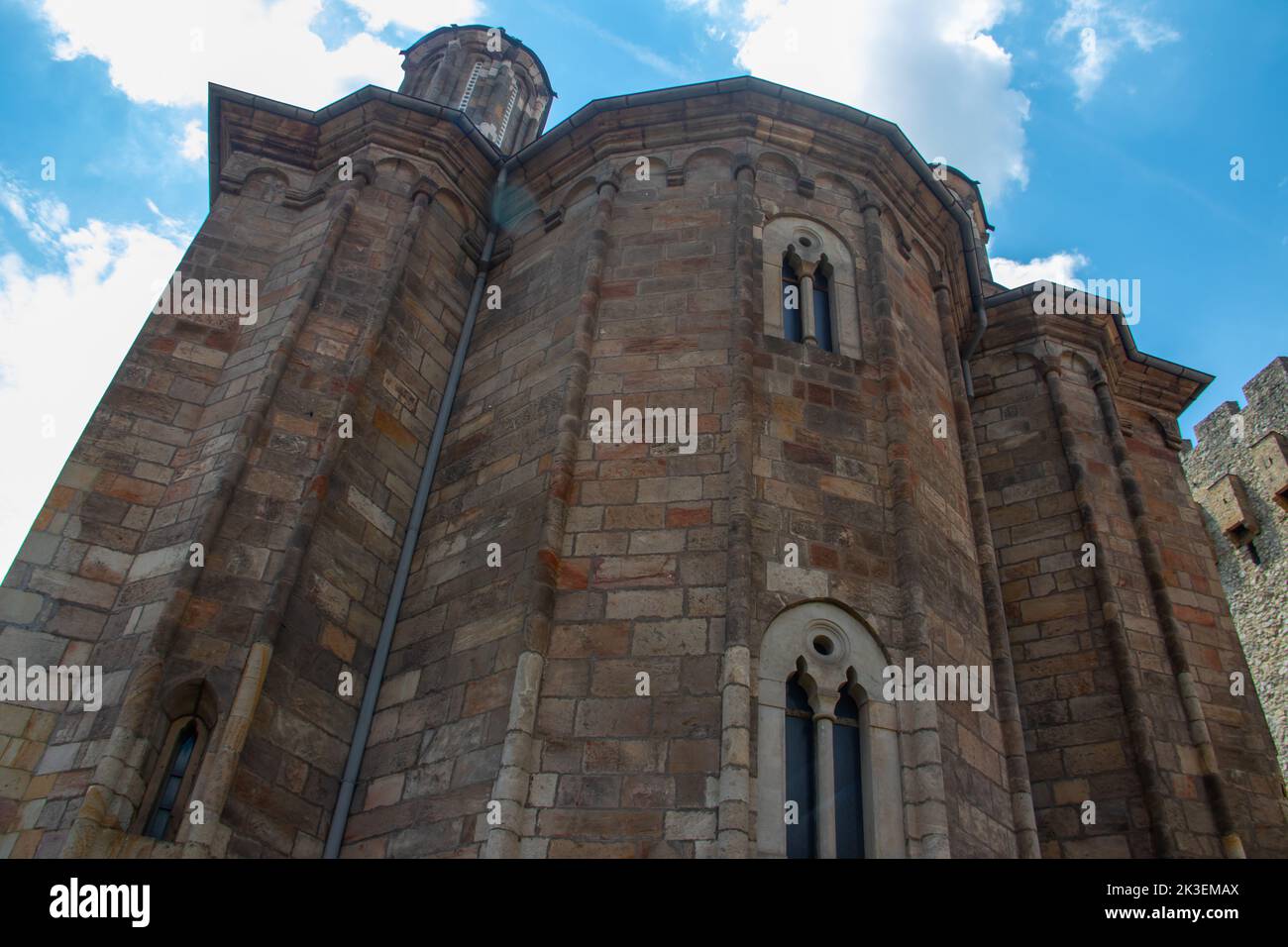 The Manasija Monastery also known as Resava, is a Serbian Orthodox monastery near Despotovac city in Serbia, founded by Despot Stefan Lazarevic Stock Photo