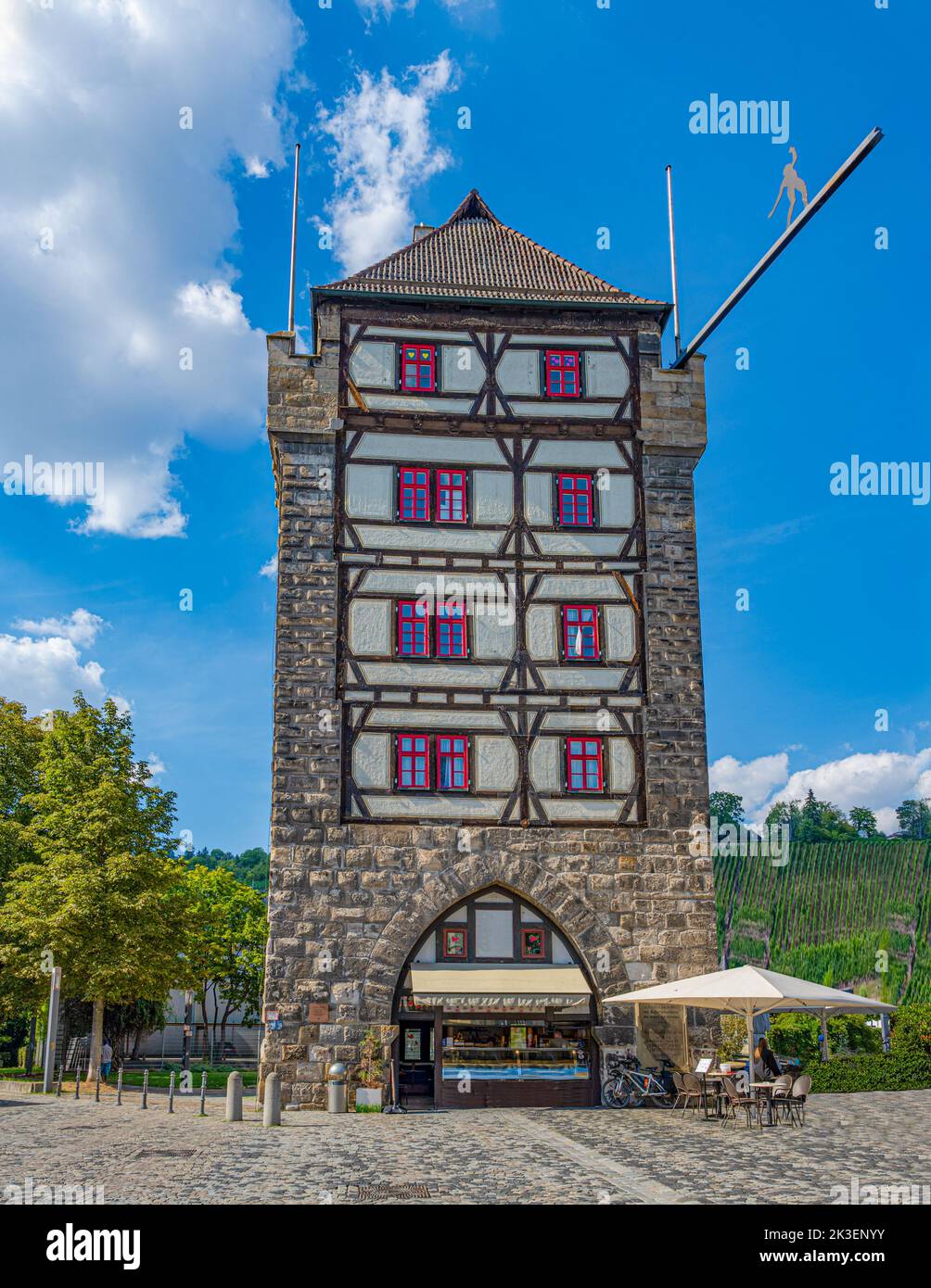 Schelztorturm medieval gate tower in Esslingen am Neckar. Baden Wuerttemberg, Germany, Europe Stock Photo