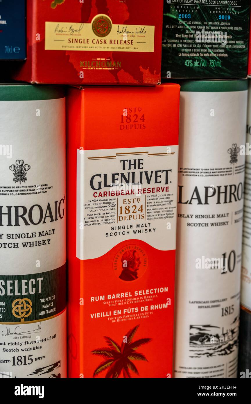 Calgary, Alberta September 10, 2022 Multiple Single Malt Scotch