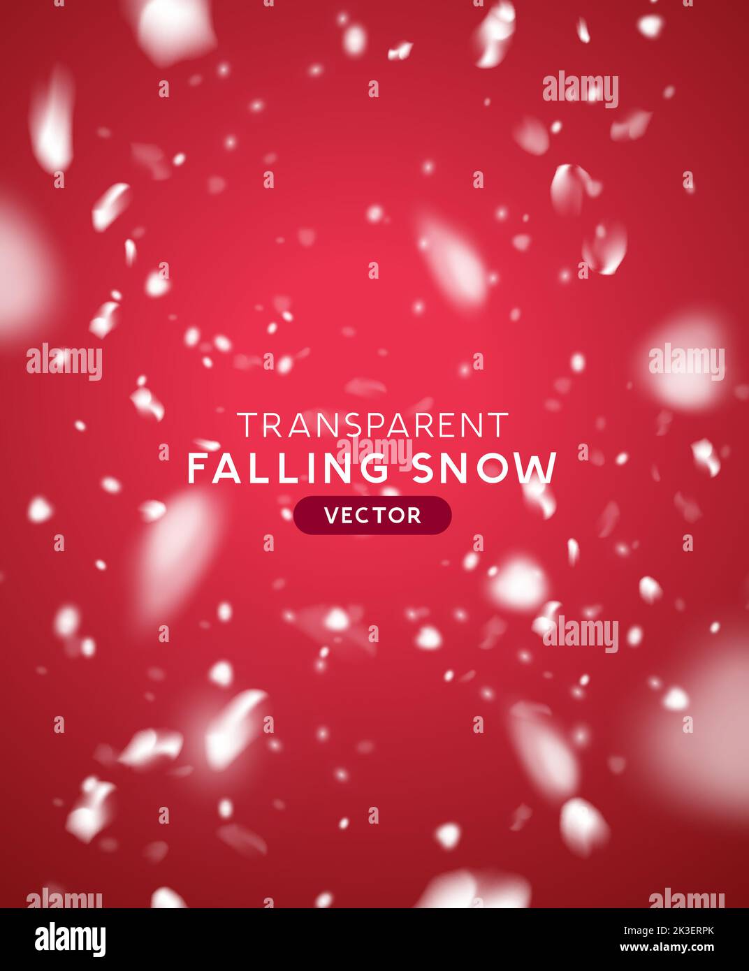 Winter snowfall background. Falling realistic fluffy white flakes of snow.Vector illustration Stock Vector