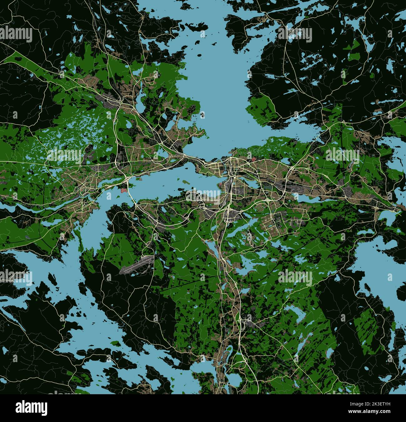 City map of Tampere Finland Vector Stock Vector