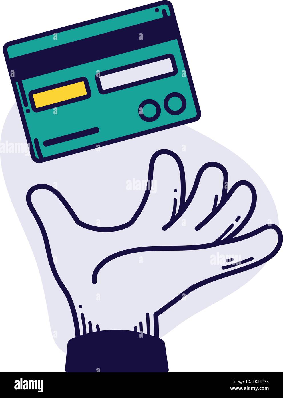 hand with credit card Stock Vector Image & Art - Alamy