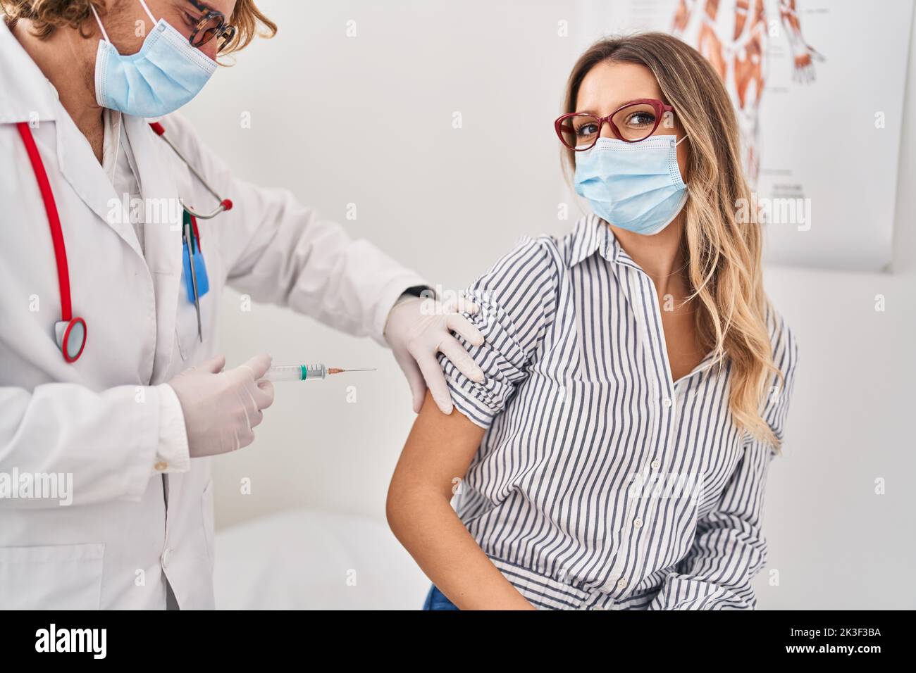 Woman having injection syringe arm hi-res stock photography and images ...
